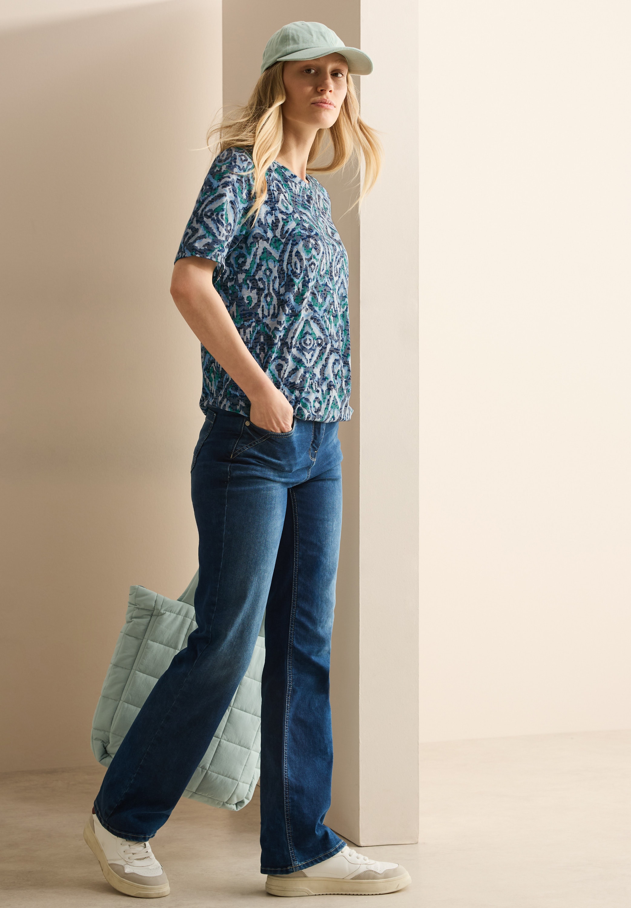 Cecil T-Shirt, mit All-Over Print