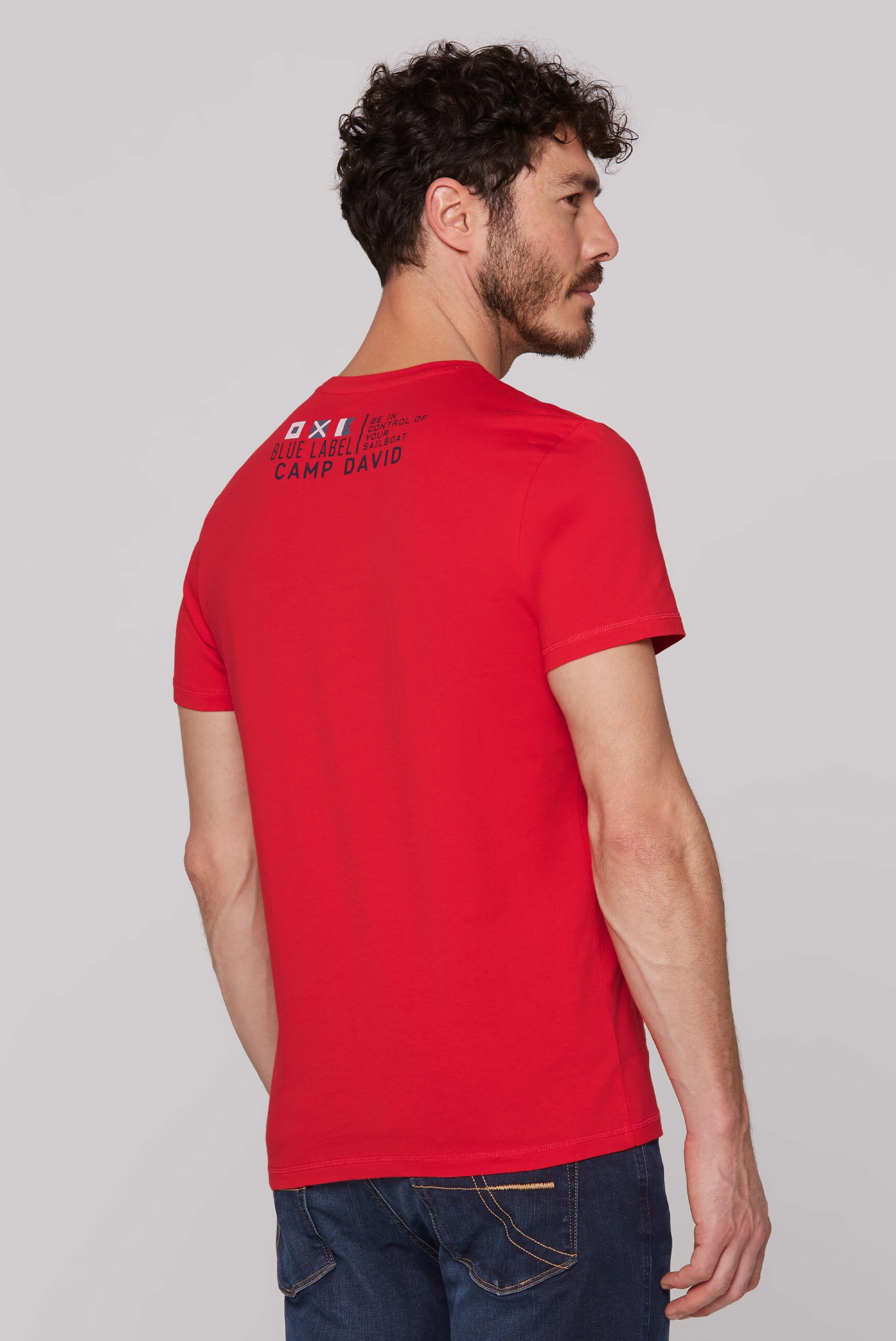 CAMP DAVID Rundhalsshirt, aus Baumwolle