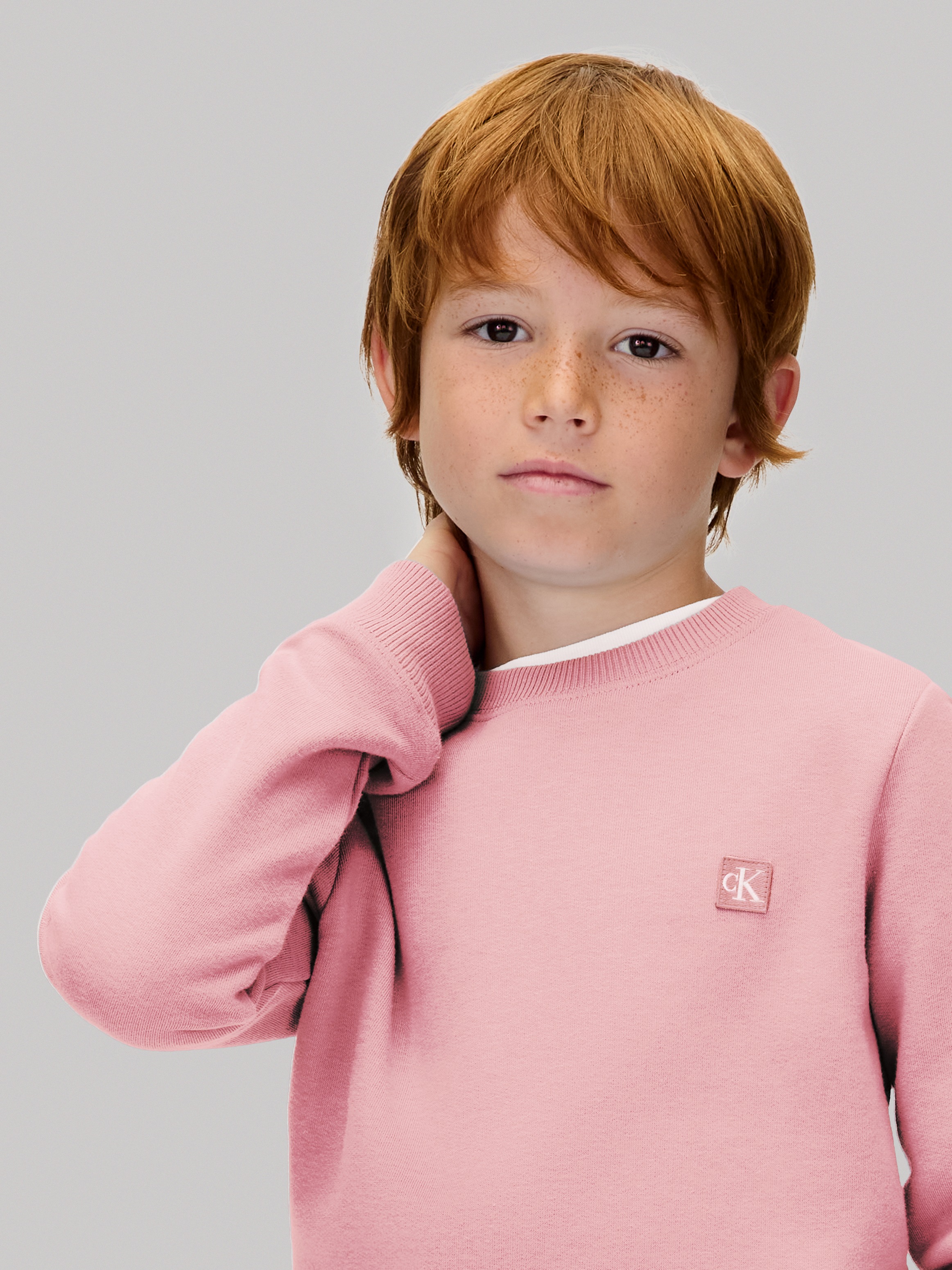 Calvin Klein Jeans Sweatshirt »MONO MINI BADGE REG CN«, für Kinder bis 16 Jahre mit Logoschriftzug