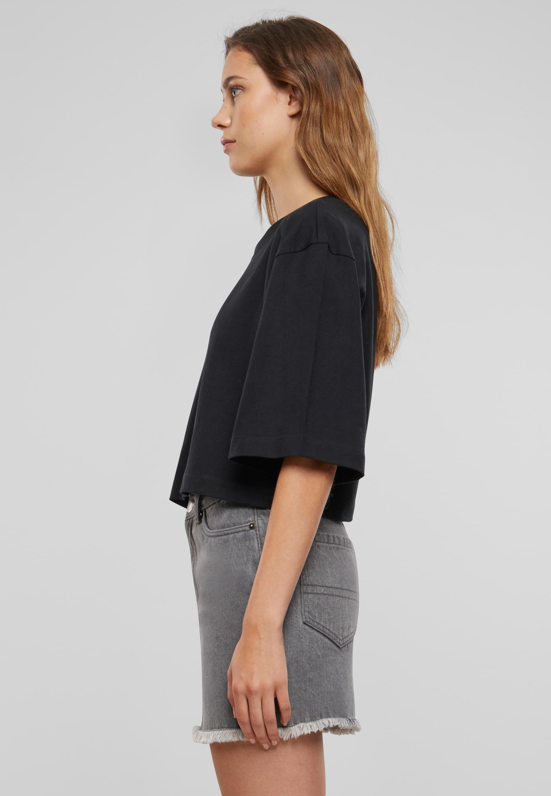 URBAN CLASSICS T-Shirt »Urban Classics Damen Ladies Heavy Organic Oversized Cropped Tee«, (1 tlg.)
