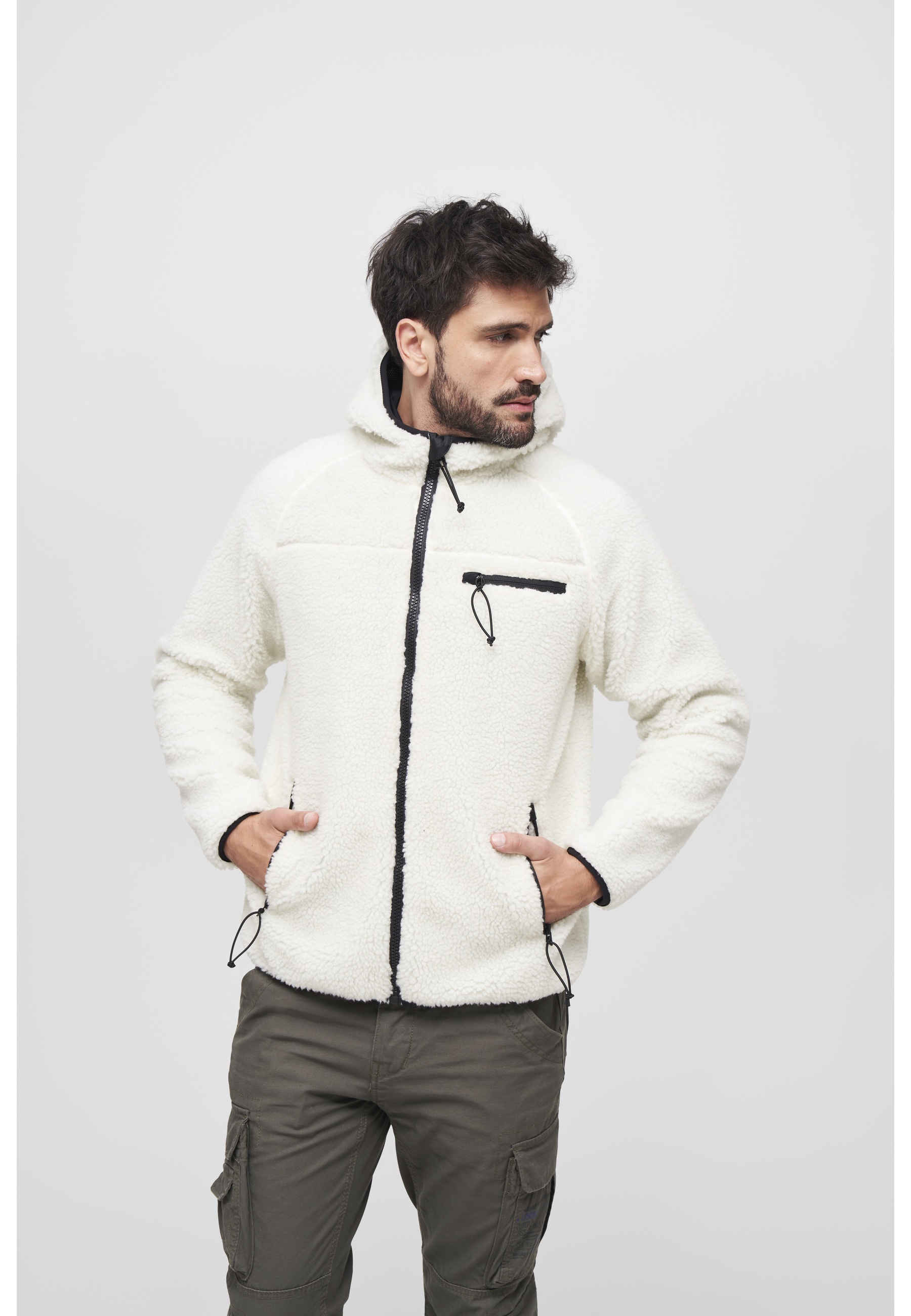 Thumbnail - Brandit Anorak "Brandit Herren Teddyfleece Worker Jacket" 1 Stk. tlg. mit Kapuze