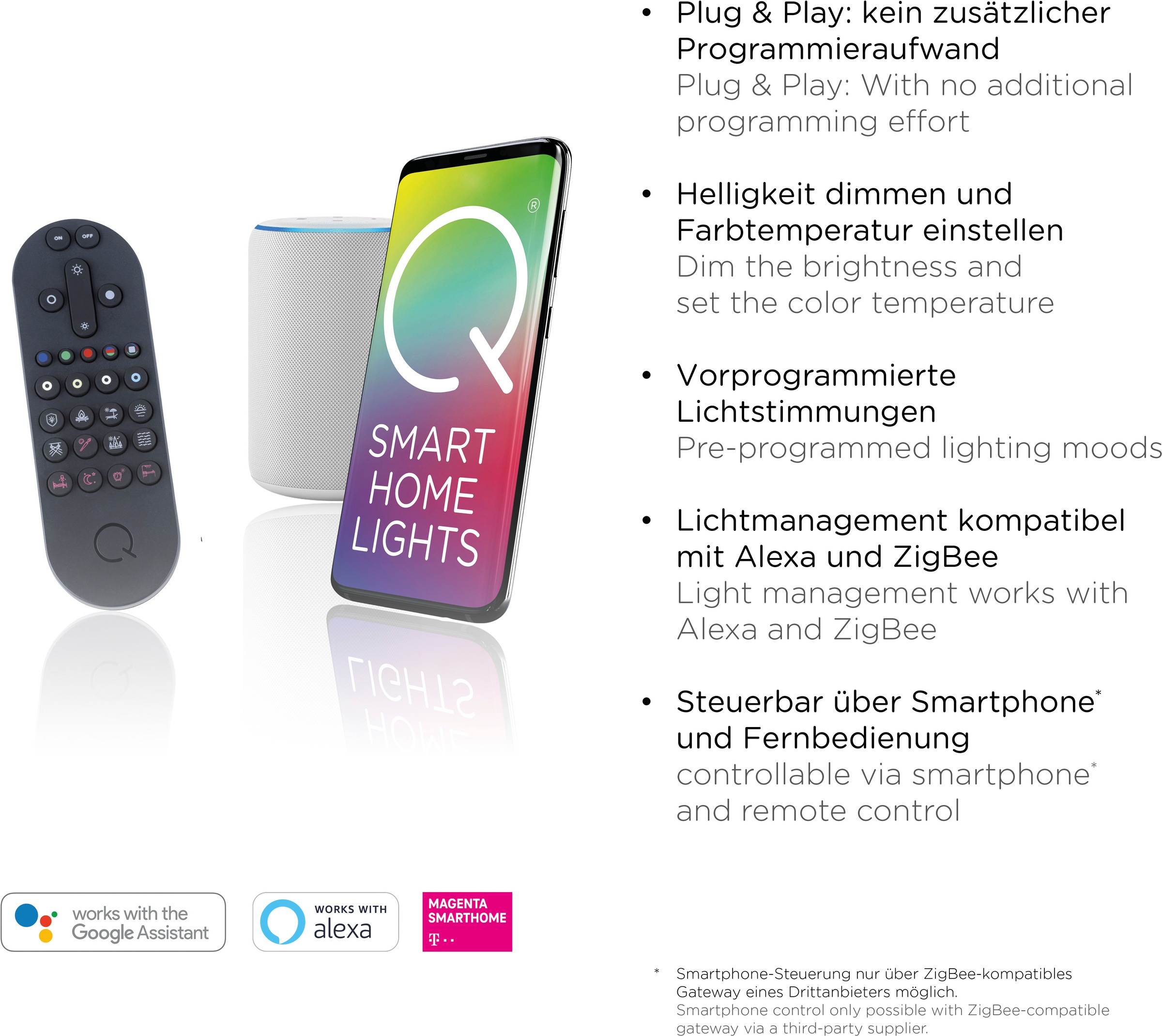 Neuhaus Q SMART HOME LIGHTS LED Pendelleuchte »Q-SWING« LED-Board 1 Stk. warmweiß - kaltweiß