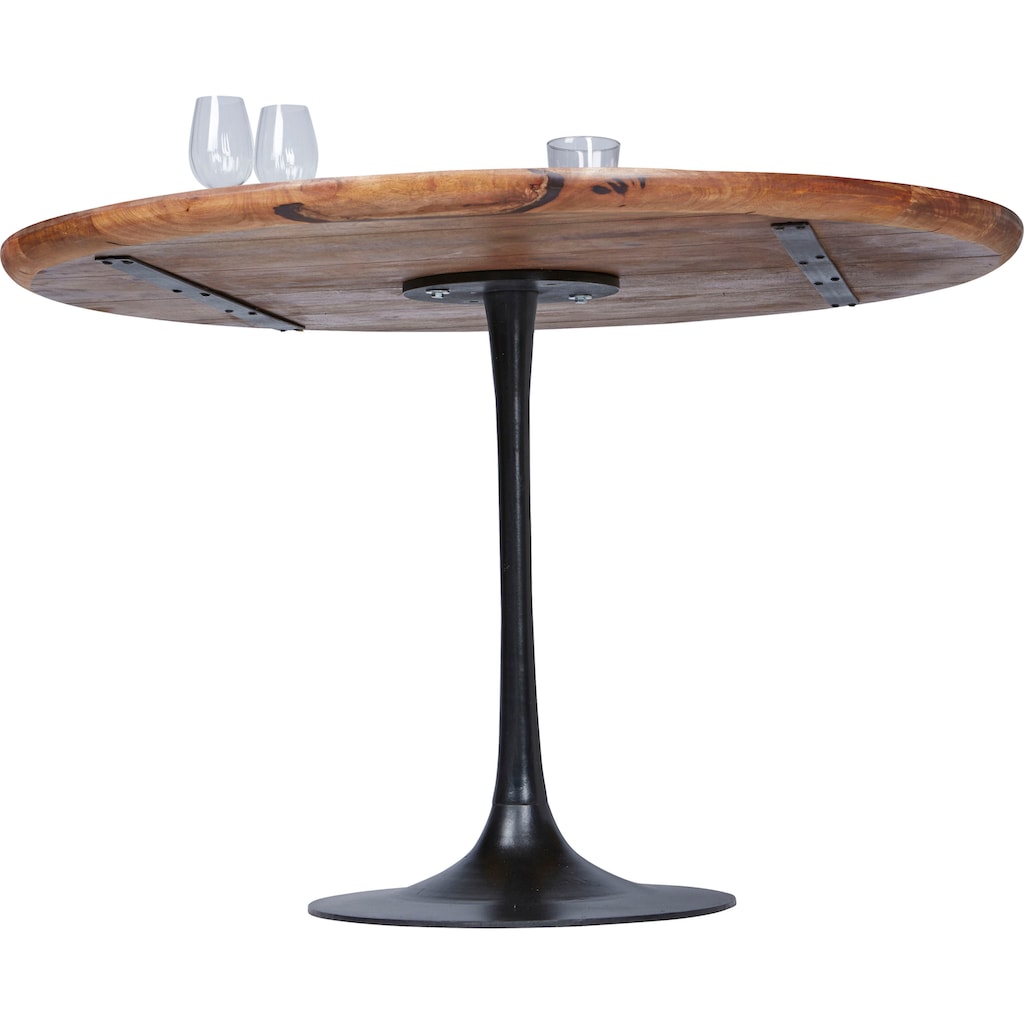 TOM TAILOR HOME Esstisch »T-MODERN TABLE ROUND«, aus Mangoholz, Knopfdetail, Moderne Eleganz durch abgerundete Kante