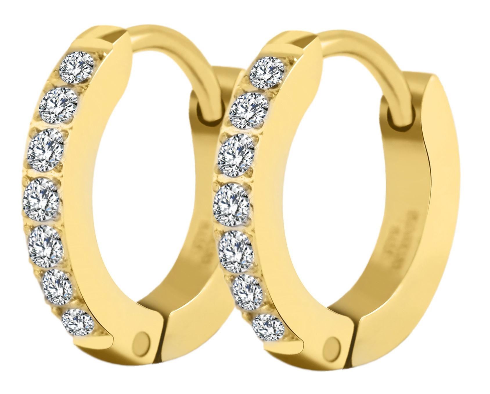 Adelia´s Klappcreolen "Damen Ohrringe – Klappcreole aus Edelstahl mit Stras günstig online kaufen