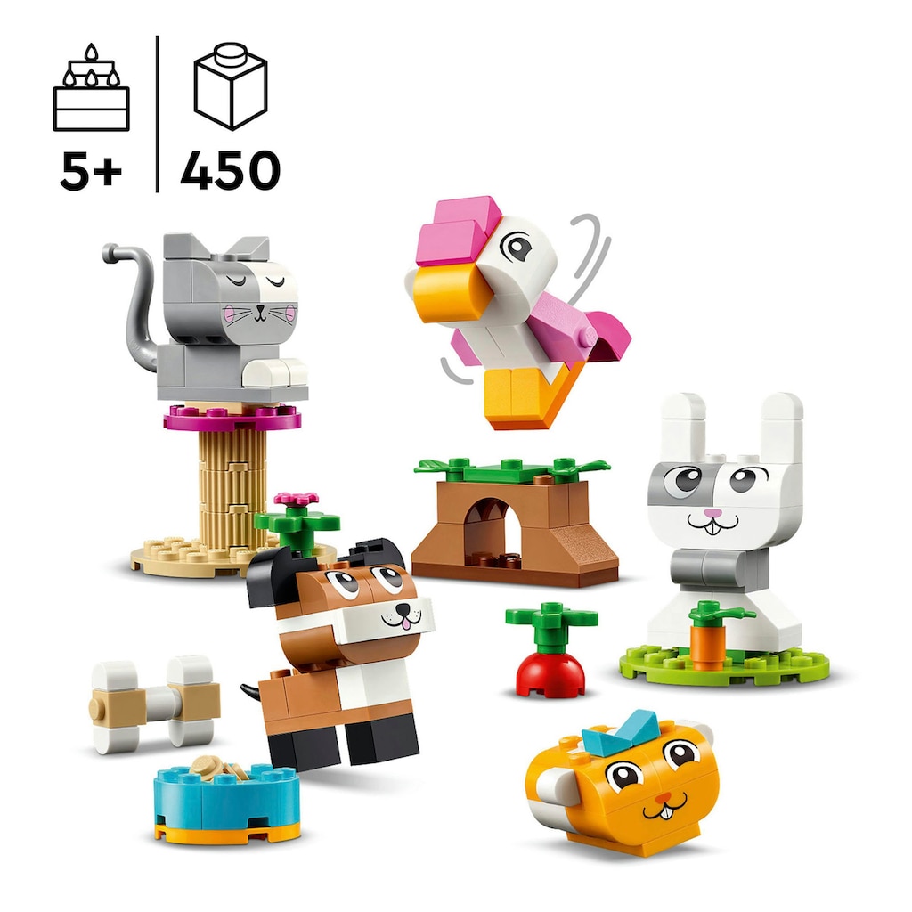 LEGO® Konstruktionsspielsteine »Kreative Tiere (11034), LEGO Classic«, (450 St.)