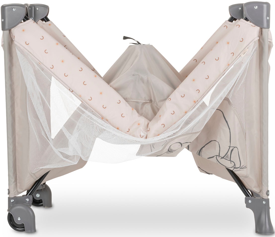 Hauck Baby-Reisebett »Dream N Play Go, Pooh Rainbow, beige«, inkl. Transporttasche