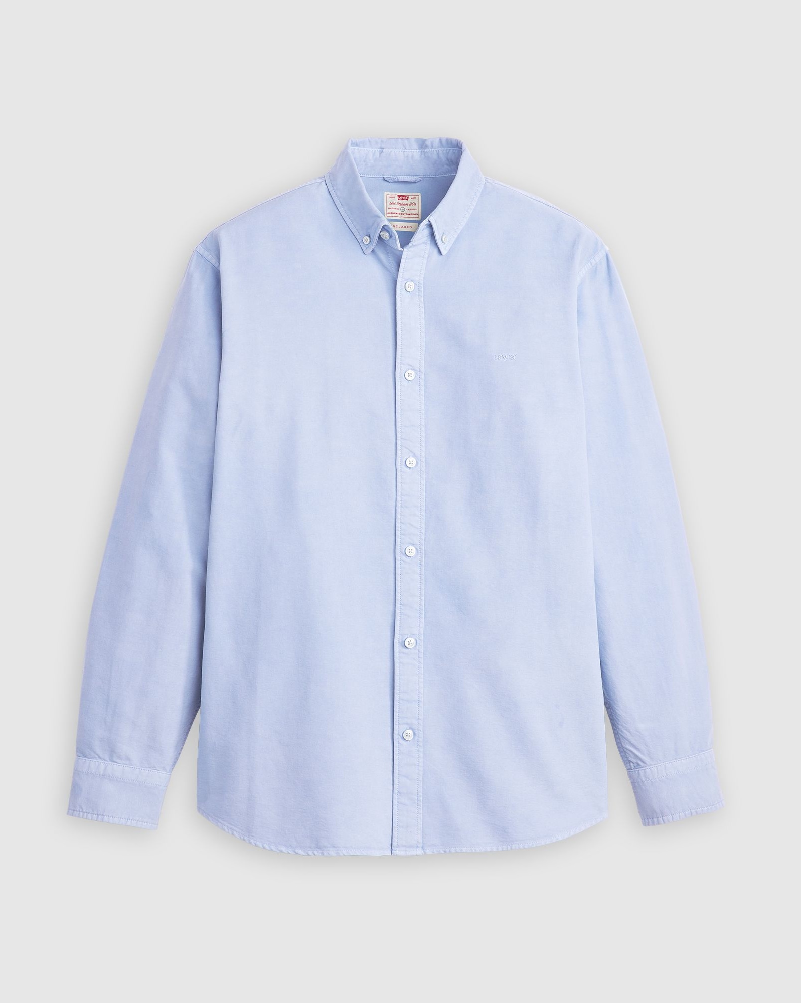 Levi's® Langarmhemd »AUTHENTIC BUTTON DOWN«, mit Ton-in-Ton Logostickerei auf der Brust