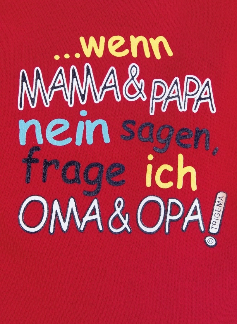 Trigema T-Shirt »TRIGEMA Shirt Feinripp Oma & Opa«