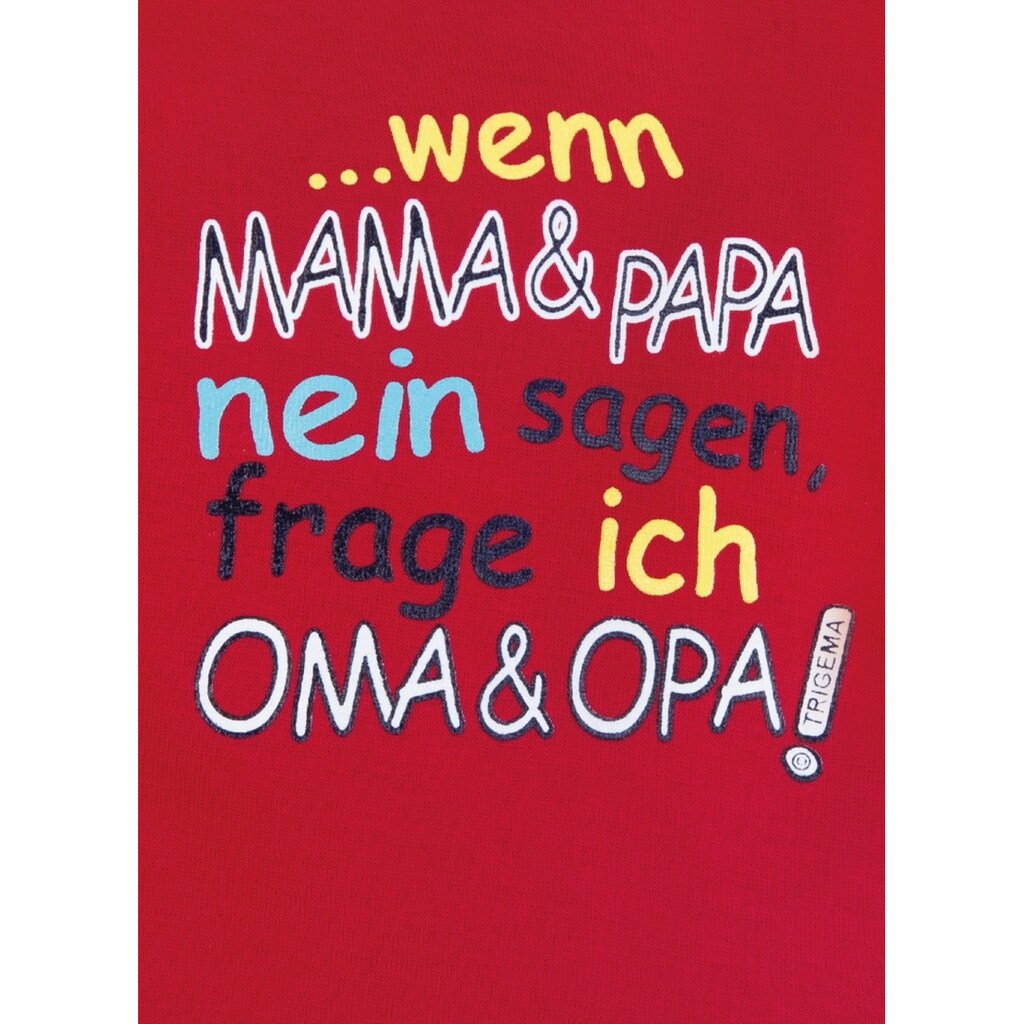 Trigema T-Shirt »TRIGEMA Shirt Feinripp Oma & Opa«, (1 tlg.)