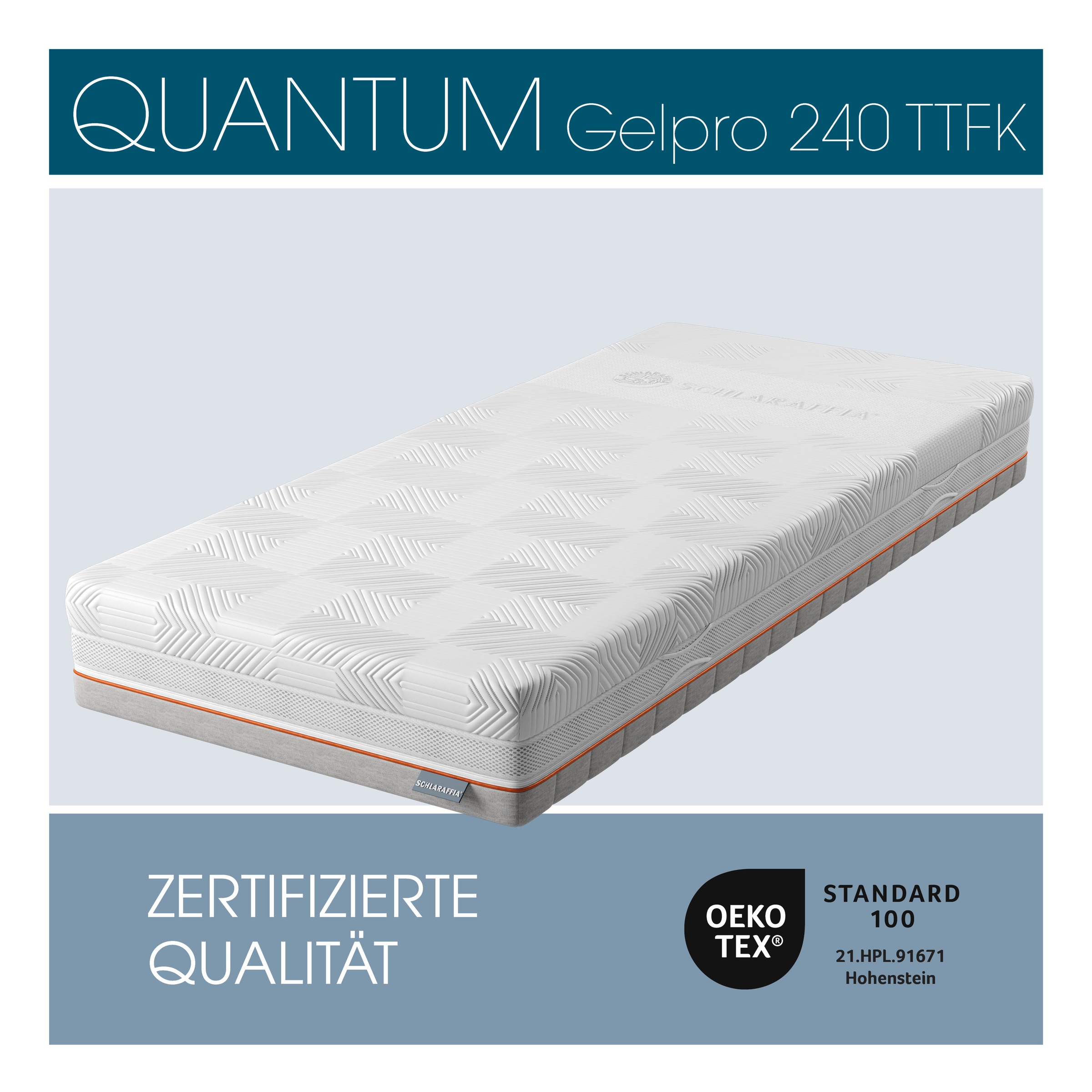 Schlaraffia Taschenfederkernmatratze »GelPro Quantum 240« 24 cm hoch 1.000 Federn 1 Stk. tlg.