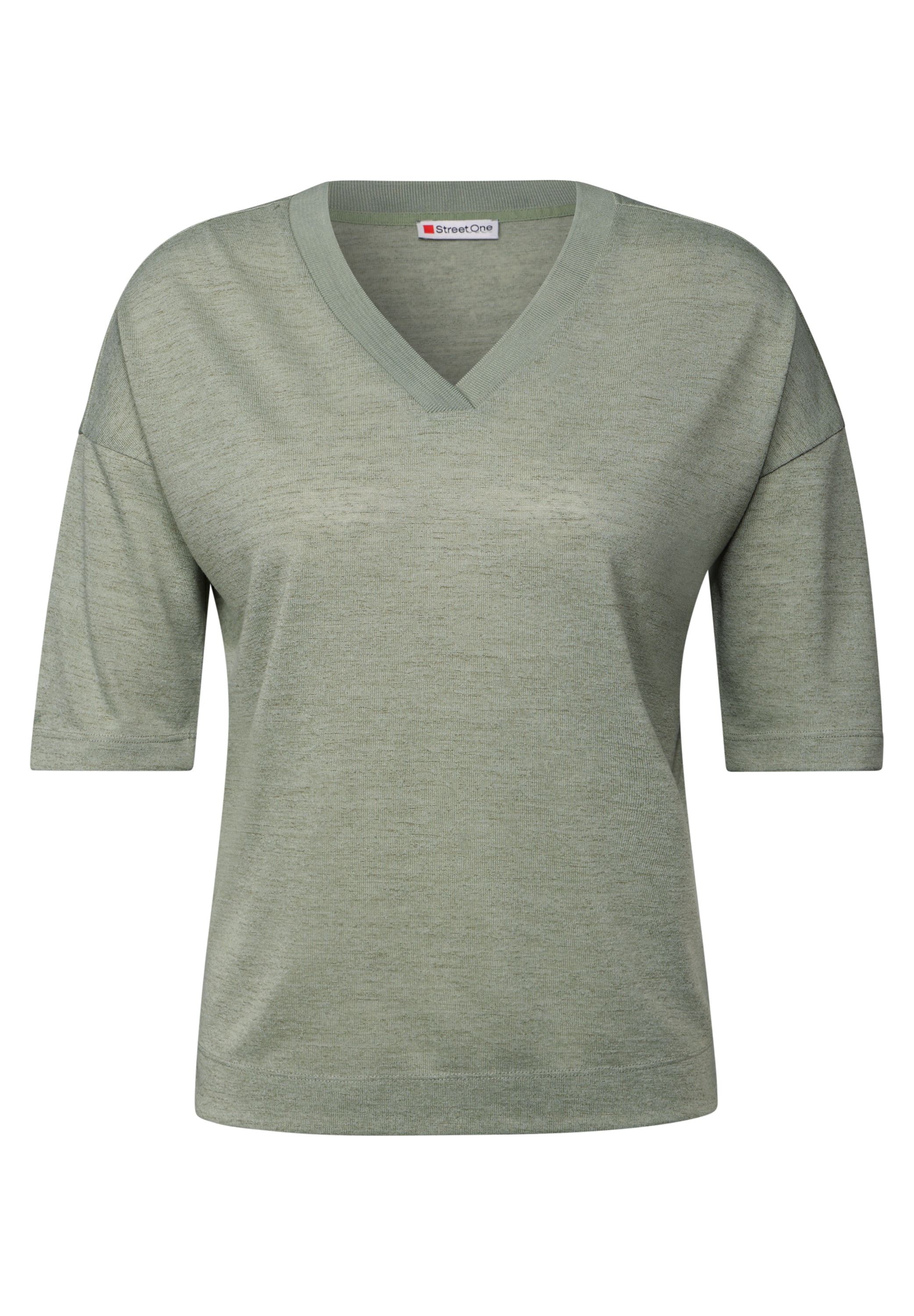 STREET ONE T-Shirt, mit Seitlichen Einschlitzen am Saum