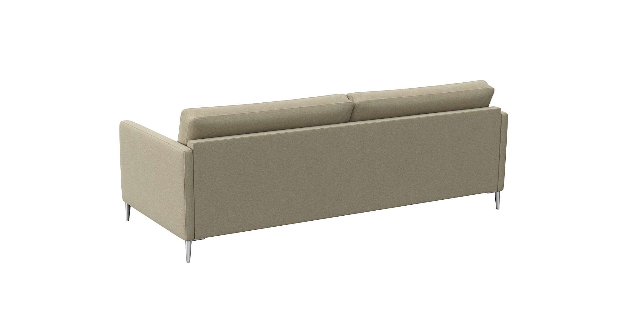 FLEXLUX 3-Sitzer »Fiore, super Sitzkomfort durch Kaltschaum im Sitz«, schmale Armlehnen, Füße Alu