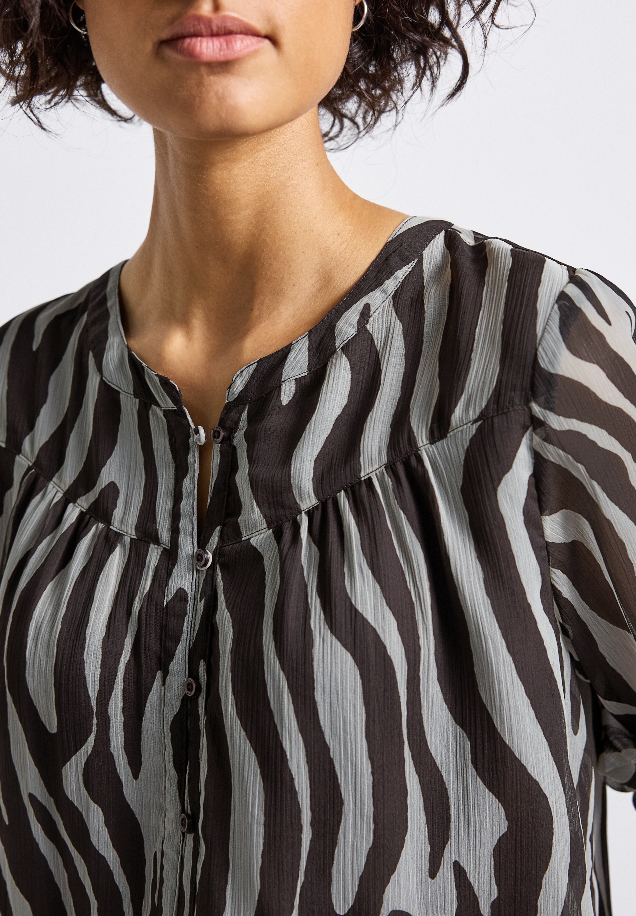 Thumbnail - STREET ONE Chiffonbluse mit Zebra-Print
