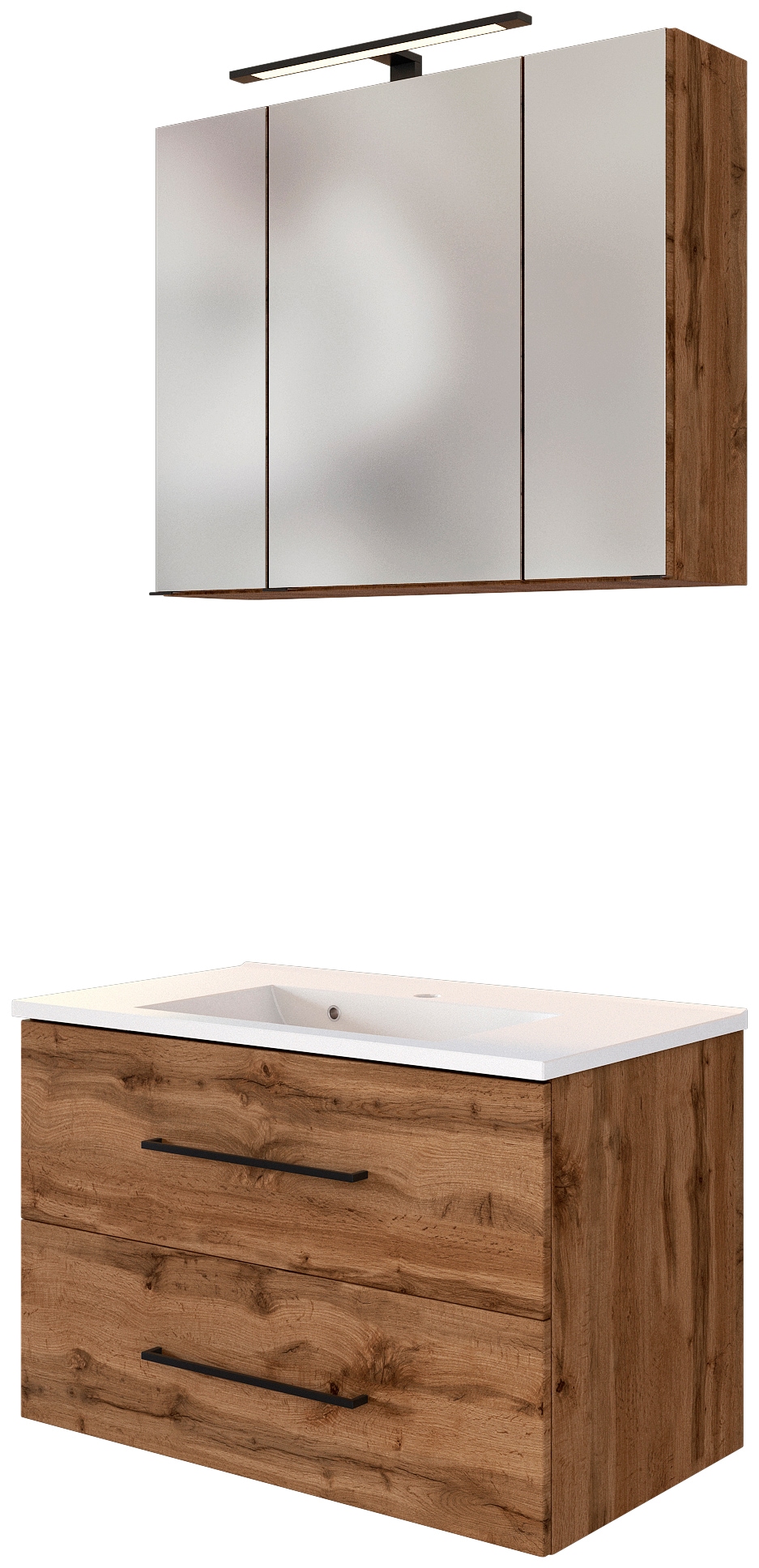 welltime Badmöbel-Set "Luena" Set, 2 Stk. tlg. Breite 80 cm, Softclose-Funk günstig online kaufen