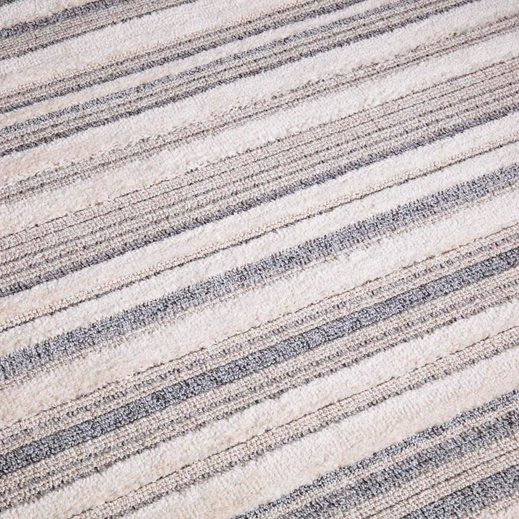 Carpet City Hochflor-Teppich »Valencia 807«, rechteckig, 20 mm Höhe, Läufer, Boho-Stil, 3D-Effekt, Streifen, Hoch-Tief-Struktur, Fransen