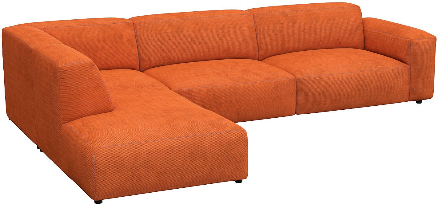 FLEXLUX Ecksofa »Lucera, super bequem durch hochwertigen Sitzaufbau mit Kaltschaum«, modern & anschmiegsam, L-Form, Designsofa