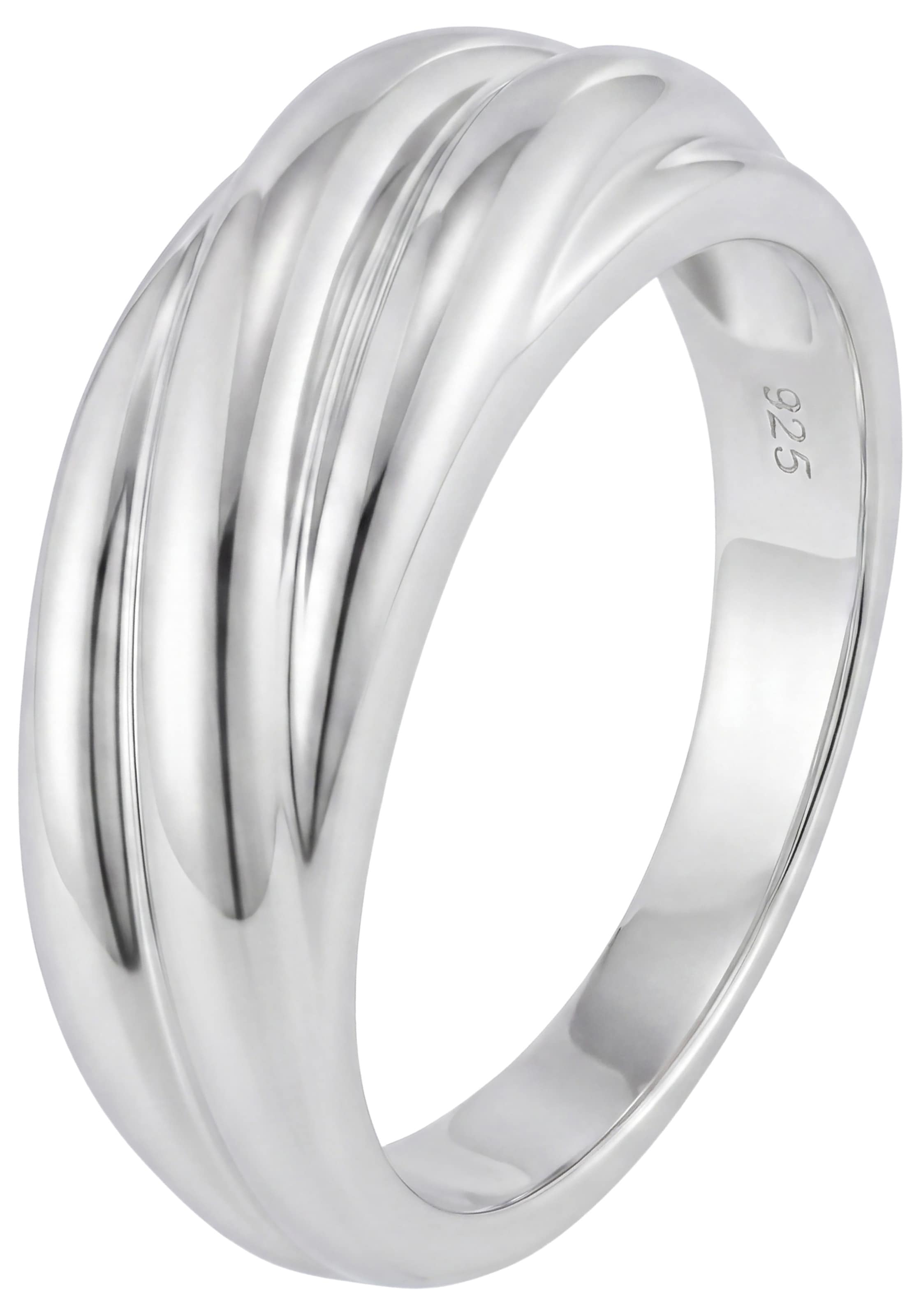 "Silberring JOBO ""Ring breit"" Gr. 58, silber 925, Fingerringe, Damen, 58, Silber 925 (Sterlingsilber), Silberring, 925 Silber rhodiniert"