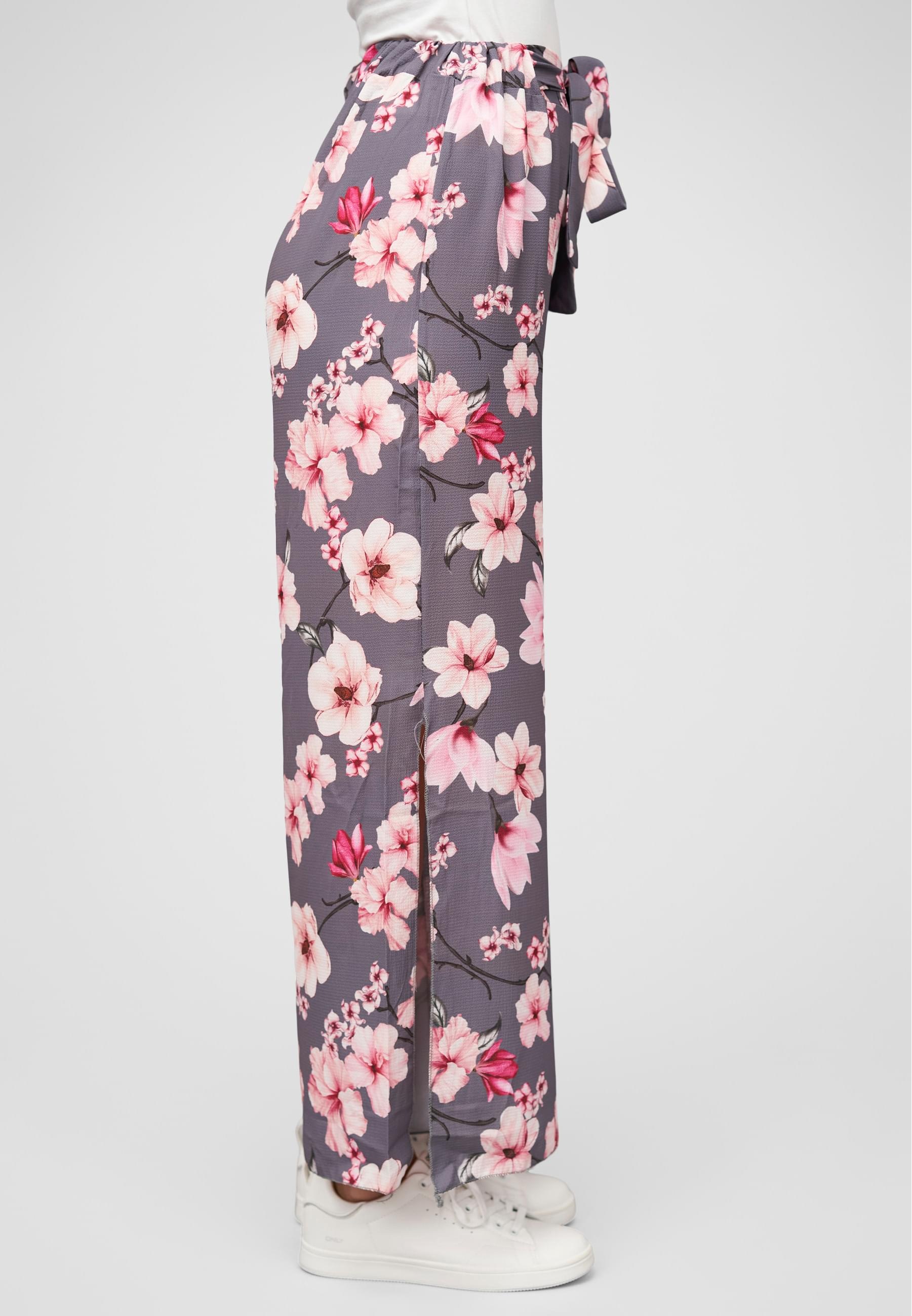 CLOUD 5IVE Stoffhose »CLOUD 5IVE High-Waist Sommerhose mit Blumen Print«, (1 tlg.)