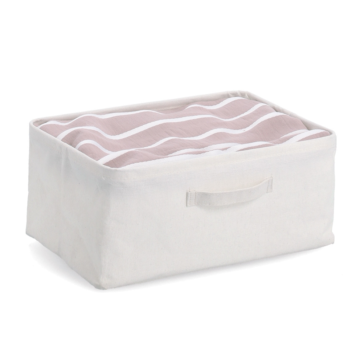 Zeller Present Aufbewahrungsbox »Aufbewahrungsbox, Polyester/Baumwolle, creme« ca. 37x26x16 cm, 3er Set