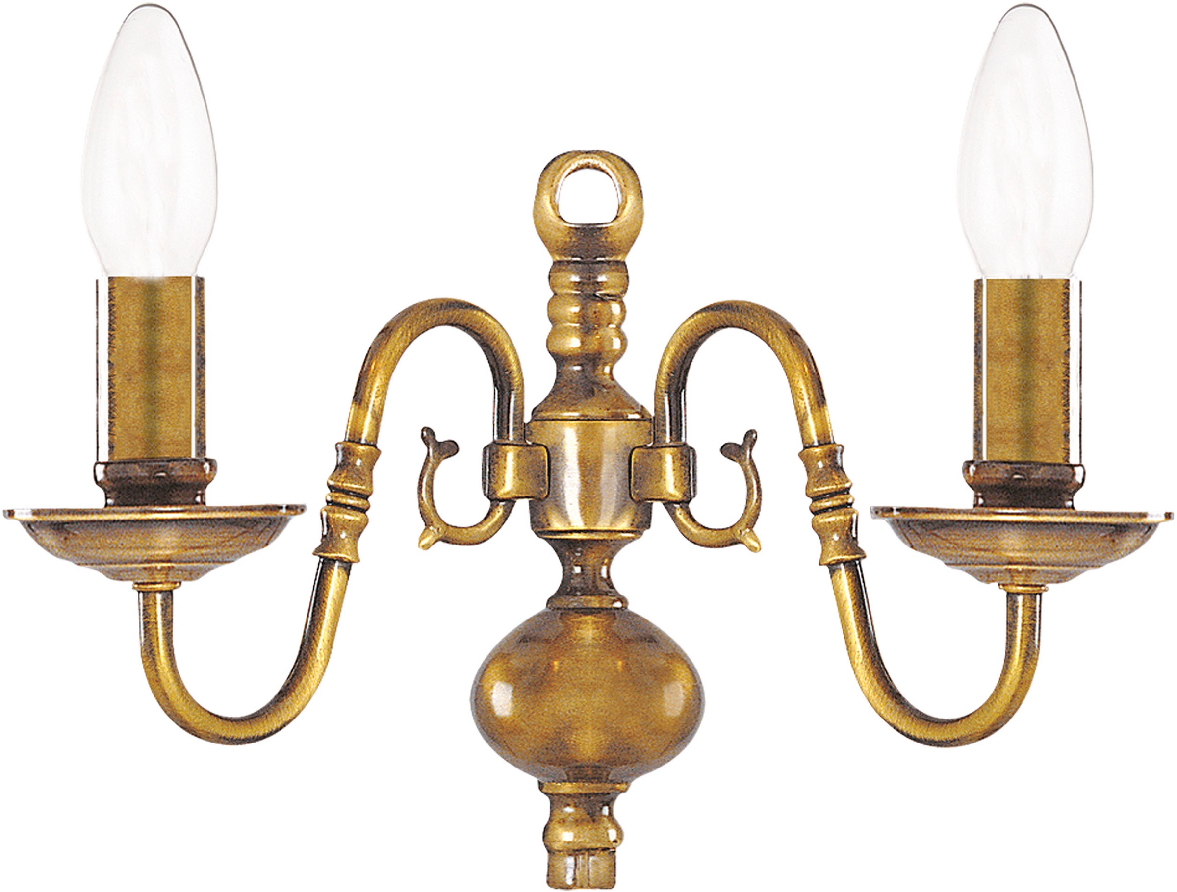 Searchlight Wandleuchte »Flemish 2Lt Wandlampe - Massives Messingmetall« E14 1 Stk.