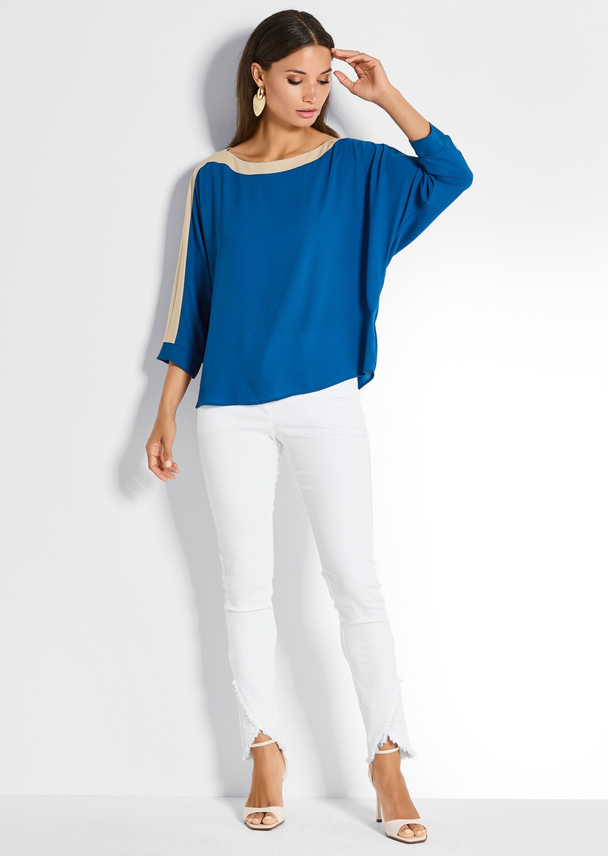 MADELEINE Langarmbluse »Blusenshirt Businessbluse im Colour Blocking-Stil« Colourblocking