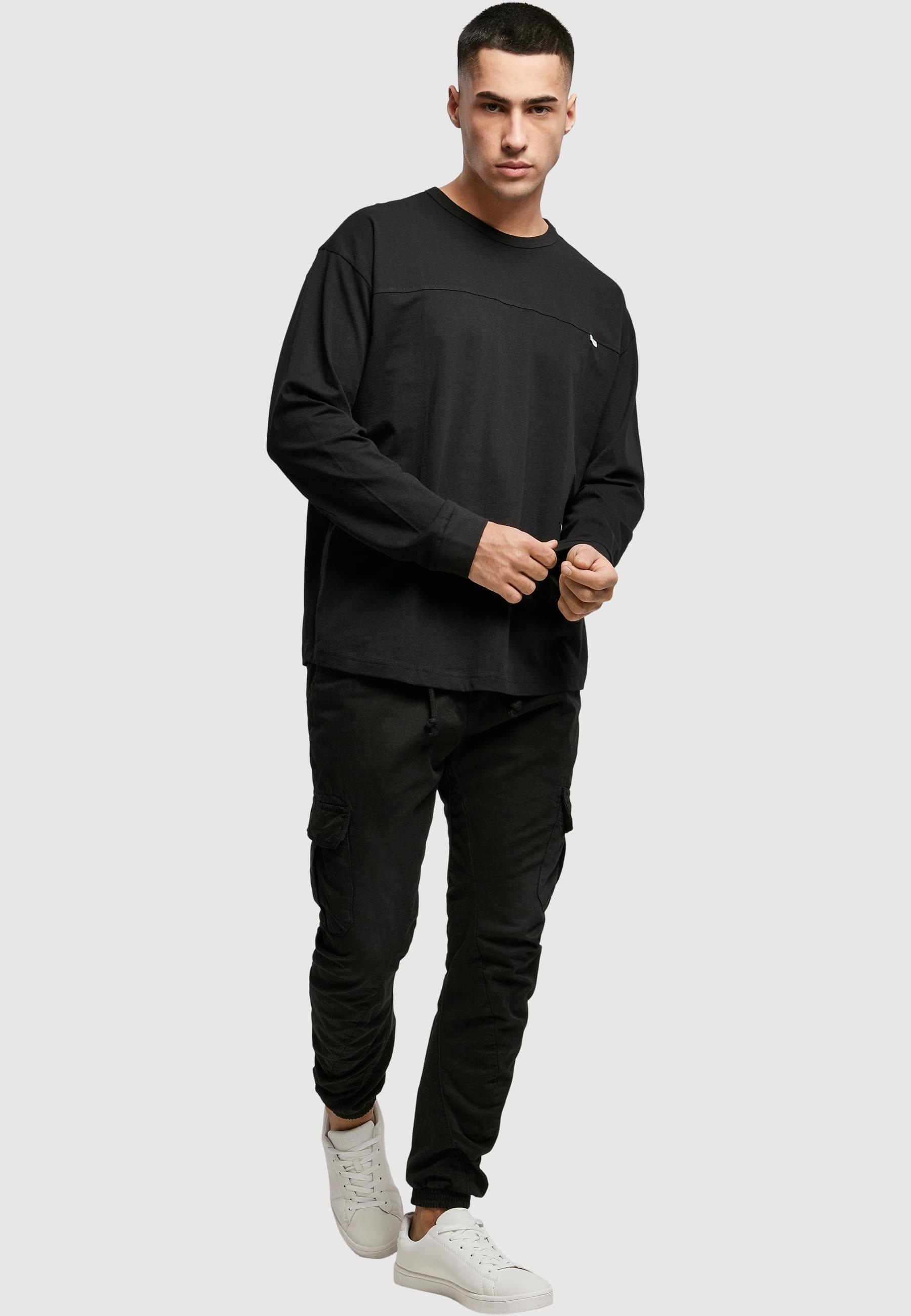 URBAN CLASSICS Longsleeve »Urban Classics Herren Organic Cotton Short Curved Oversized LS«, (1 tlg.)