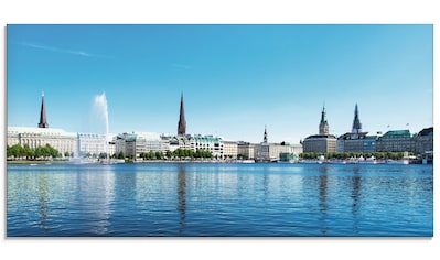 Glasbild »Hamburg Alsterpanorama«, Deutschland, (1 St.)