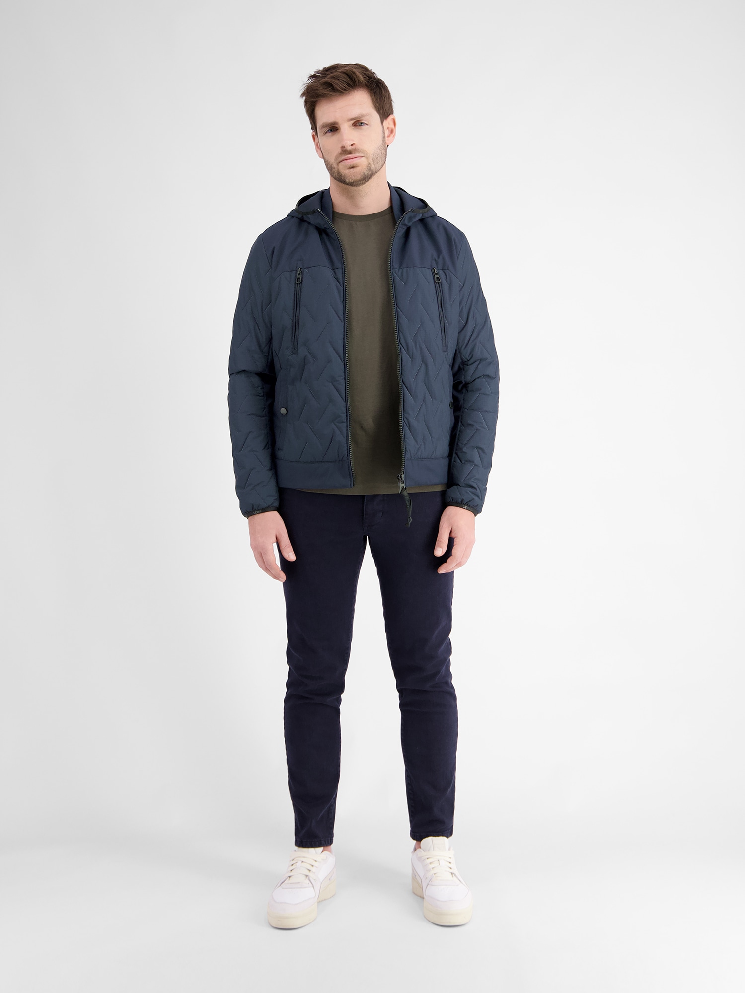 LERROS Steppjacke »LERROS Herren Steppjacke mit Kapuze« mit Kapuze Wasser- und windabweisend