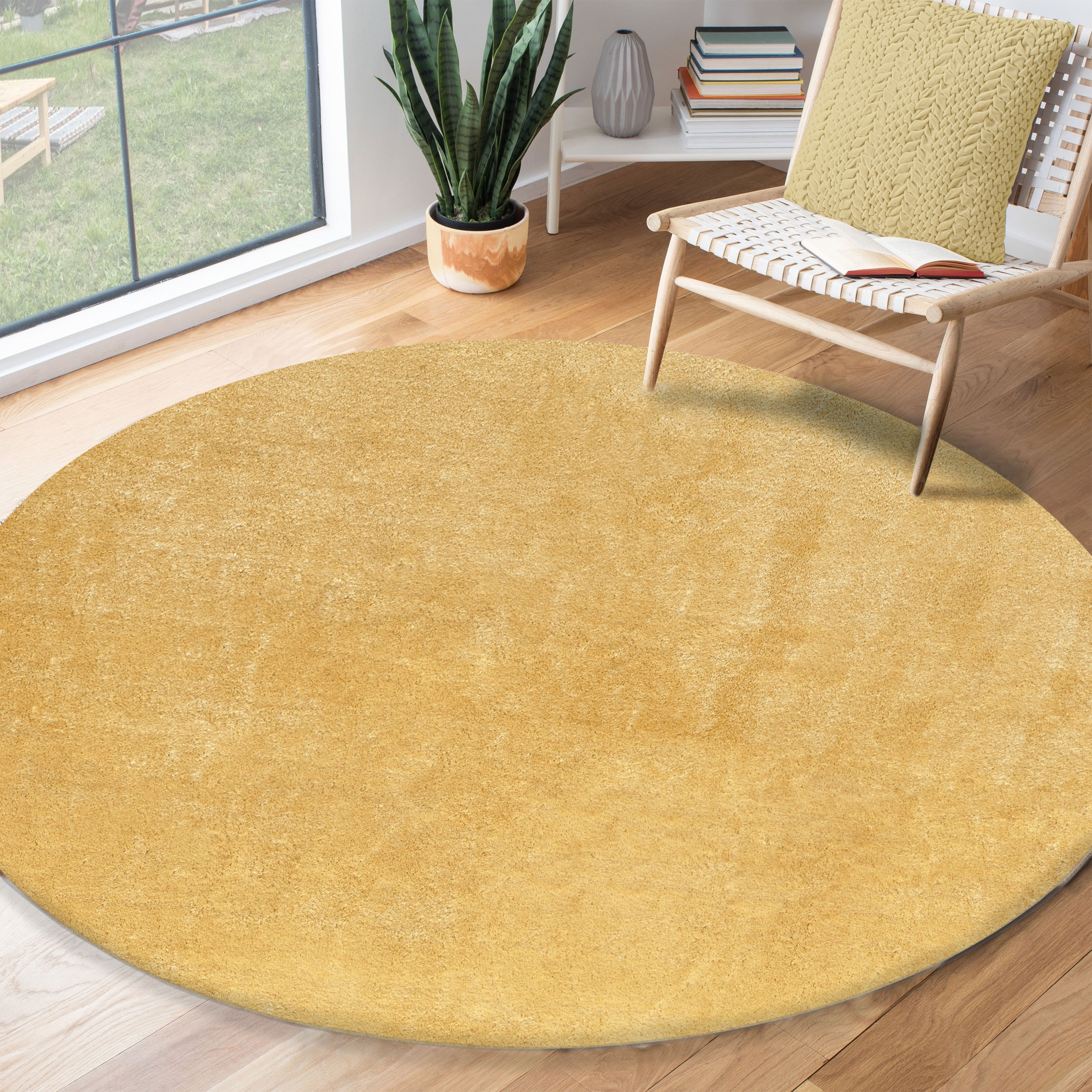 the carpet Teppich "kuschelig & Super Soft, Anti-Rutsch Unterseite," rund 16 mm Höhe Waschbar bis 30 Grad, Felloptik, Wohnzimmer Teppich, Kundenliebling