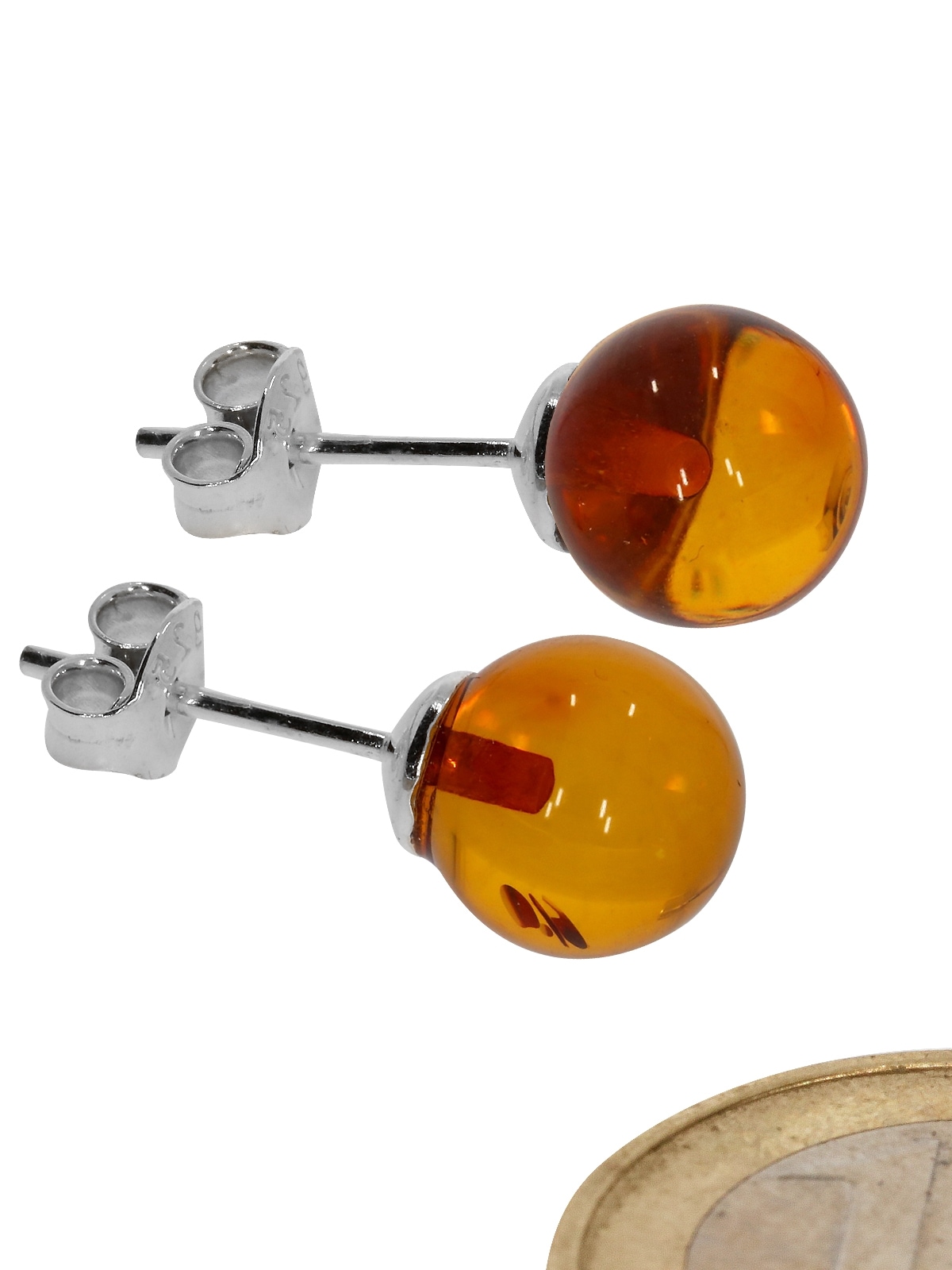 Adelia´s Paar Ohrhänger »Damen Schmuck Bernstein Ohrstecker Ohrringe 925 Silber«