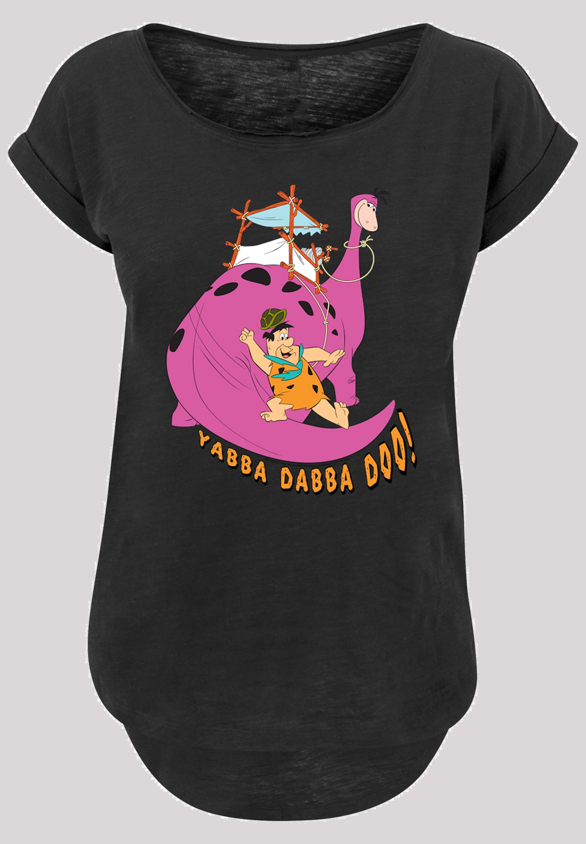 F4NT4STIC Kurzarmshirt "F4NT4STIC Damen Yabba Dabba Doo with Ladies Long Sl günstig online kaufen