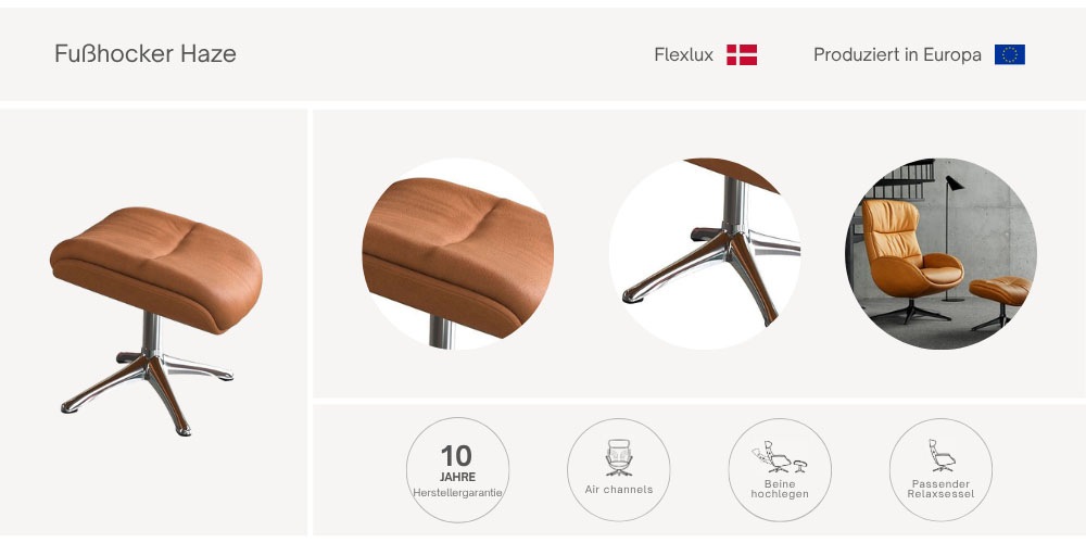 FLEXLUX Fußhocker "Haze Beinstütze, skandinavische Design, hervorragender K günstig online kaufen