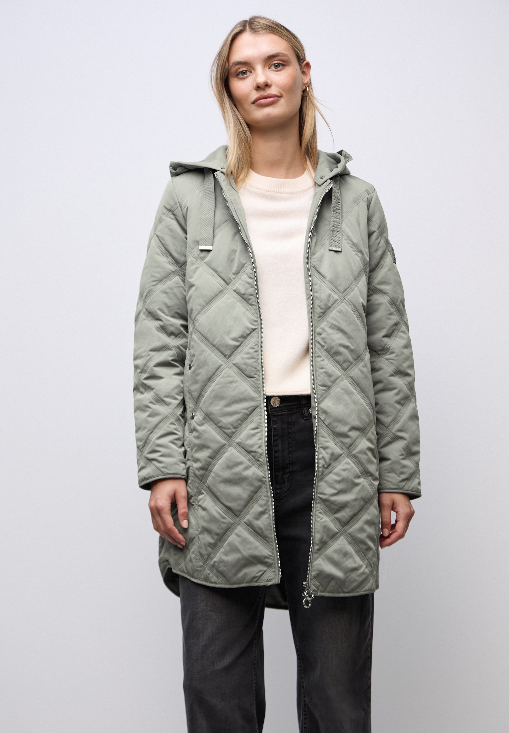 STREET ONE Steppmantel aus elastischem Materialmix günstig online kaufen