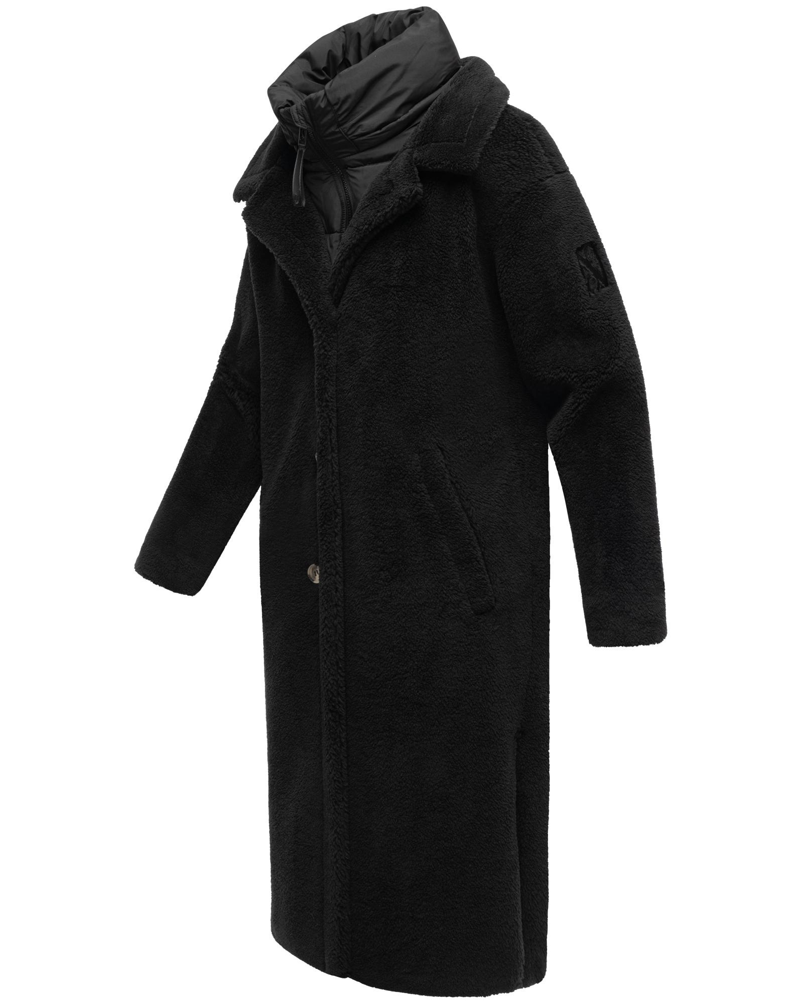 Navahoo Wintermantel »Teddyzauber 14«, Plüschmantel aus Teddyfleece mit abnehbmarem Krageneinsatz