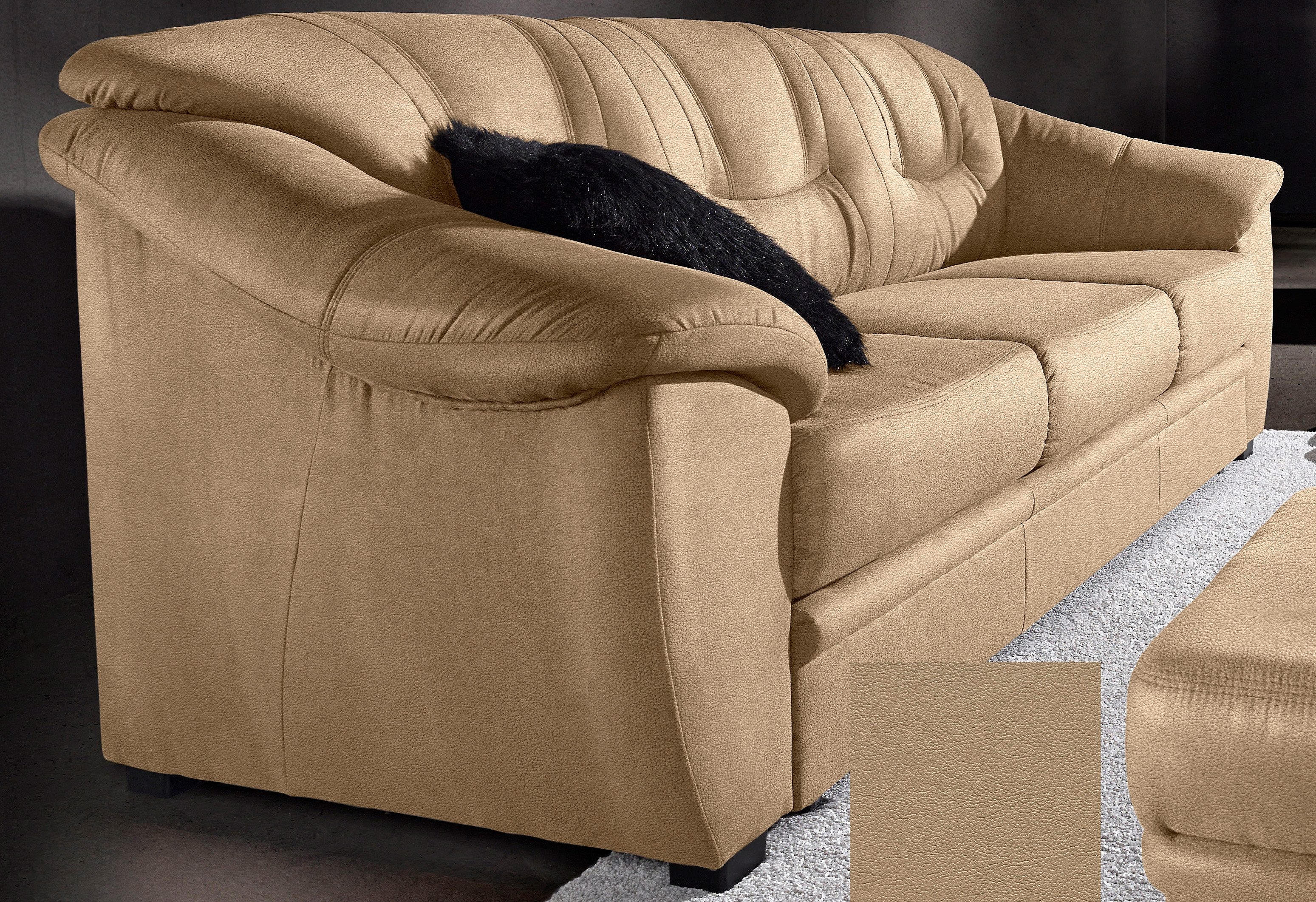 sit&more 3-Sitzer "Safira, B: 198 cm, Bettfunktion optional, Federkern-Polsterung" inklusive komfortablem Federkern, wahlweise mit Schlaffunktion