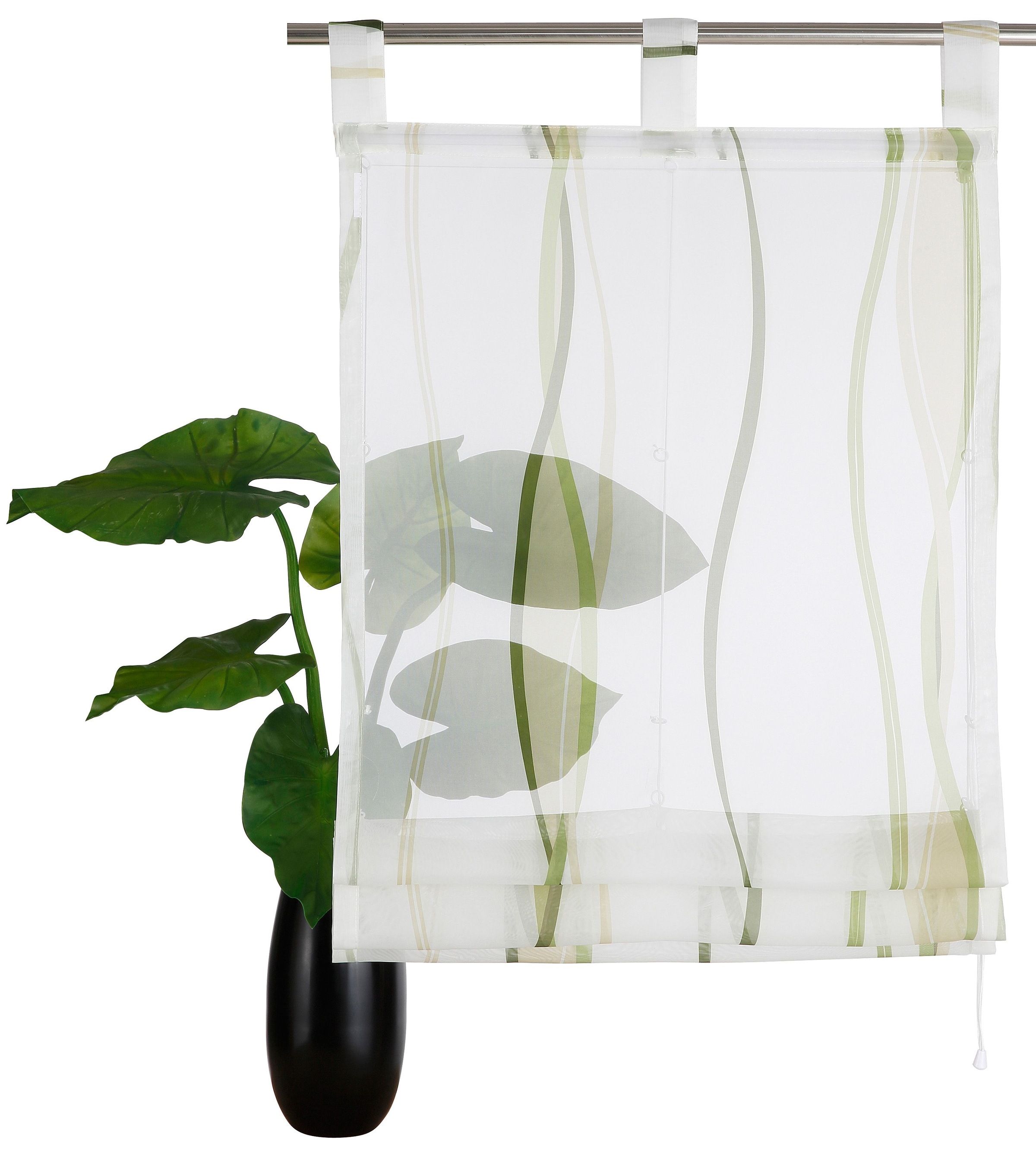 OTTO home Raffrollo "Dimona" mit Schlaufen Transparent, Voile, Polyester günstig online kaufen