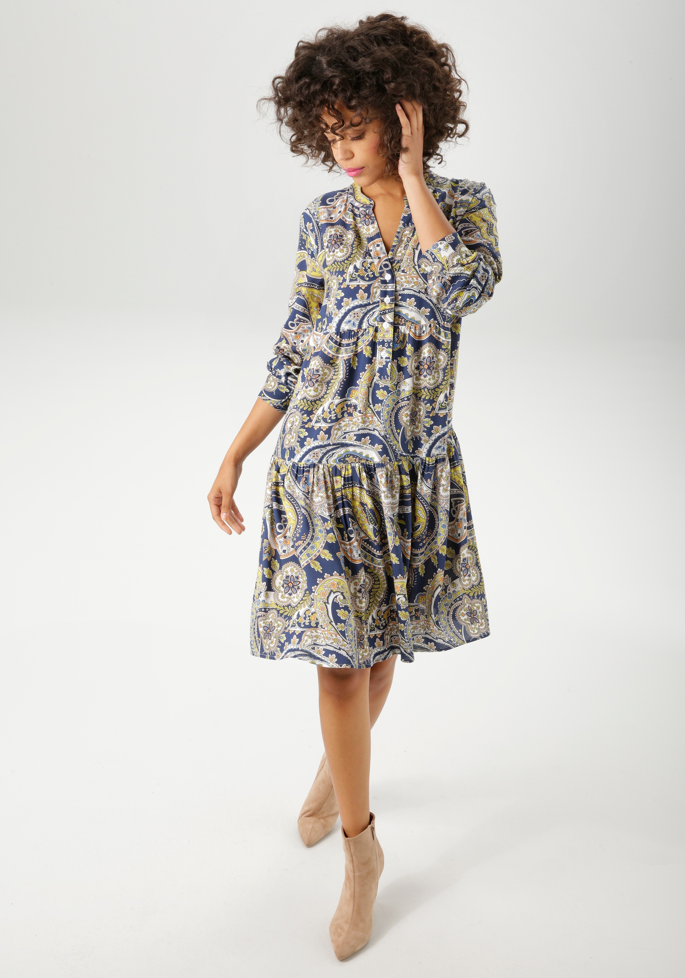 Aniston CASUAL Blusenkleid mit fantasievollem Paisley-Druck günstig online kaufen