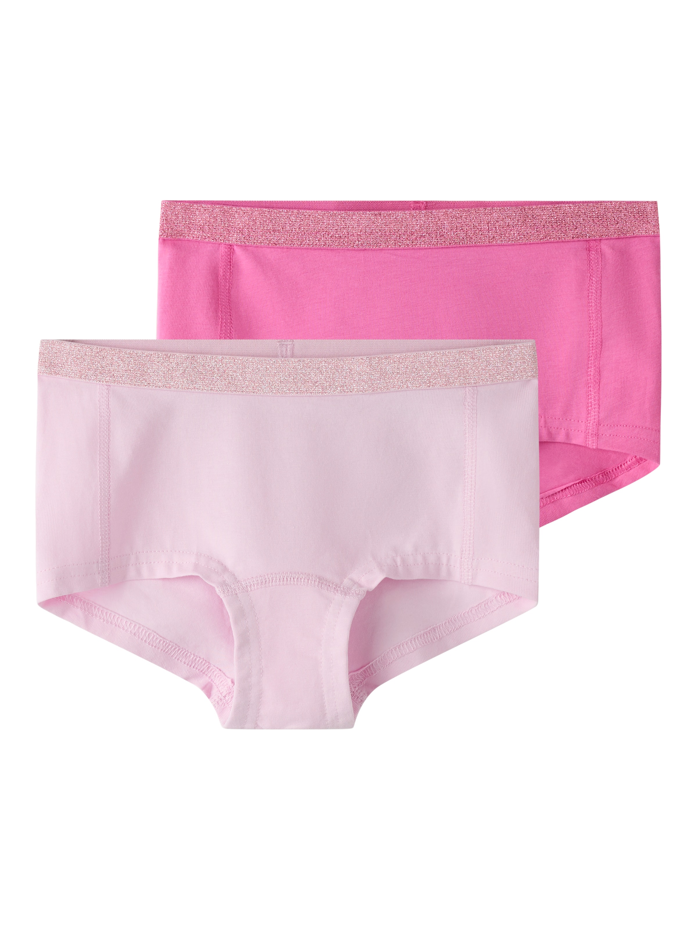 NAME IT Mädchen Hipster "NKFHIPSTER 2P NOOS", Gr. 134strawberry moon, Jersey, Obermaterial: 95% Baumwolle, 5% Elasthan, unifarben, Unterhosen