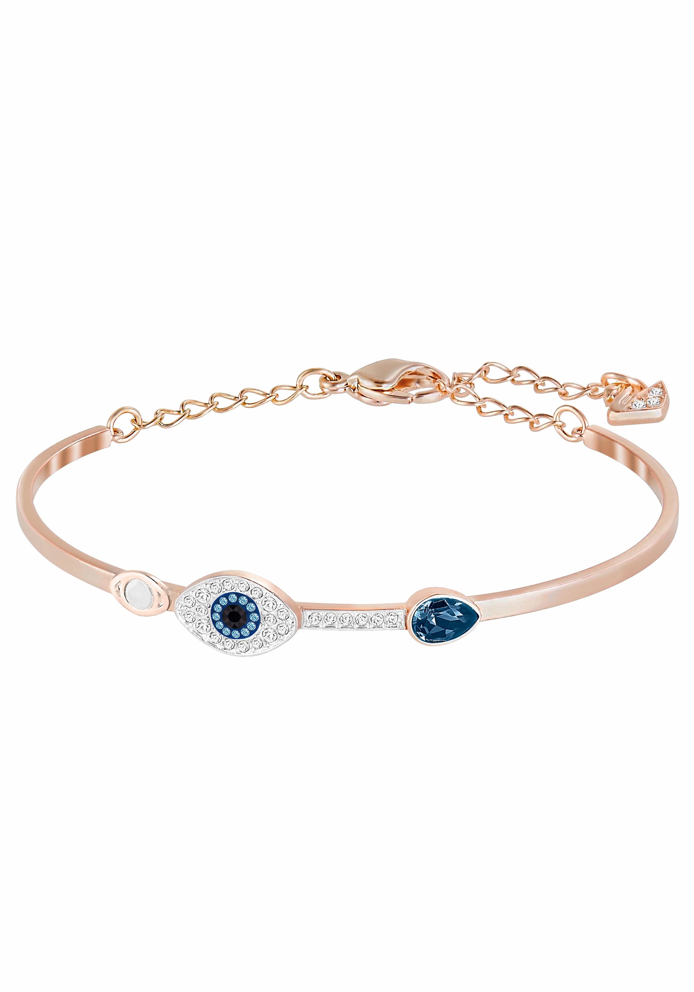 Armreif »DUO EVIL EYE, BLAU, METALLMIX, Magisches Auge, 5171991«, mit Swarovski® Kristall