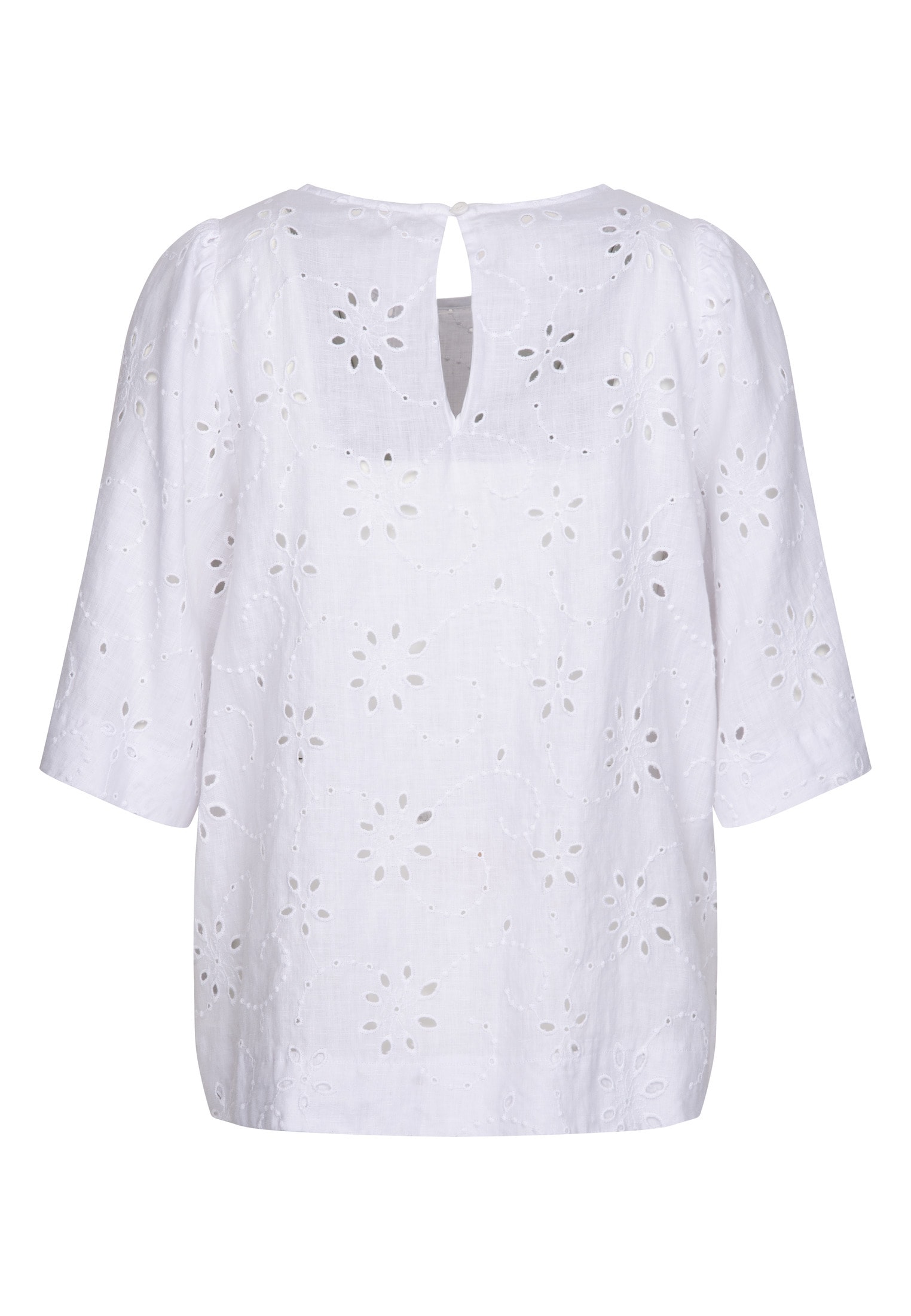 seidensticker Shirtbluse »Schwarze Rose« Kurzarm Rundhals Stickerei