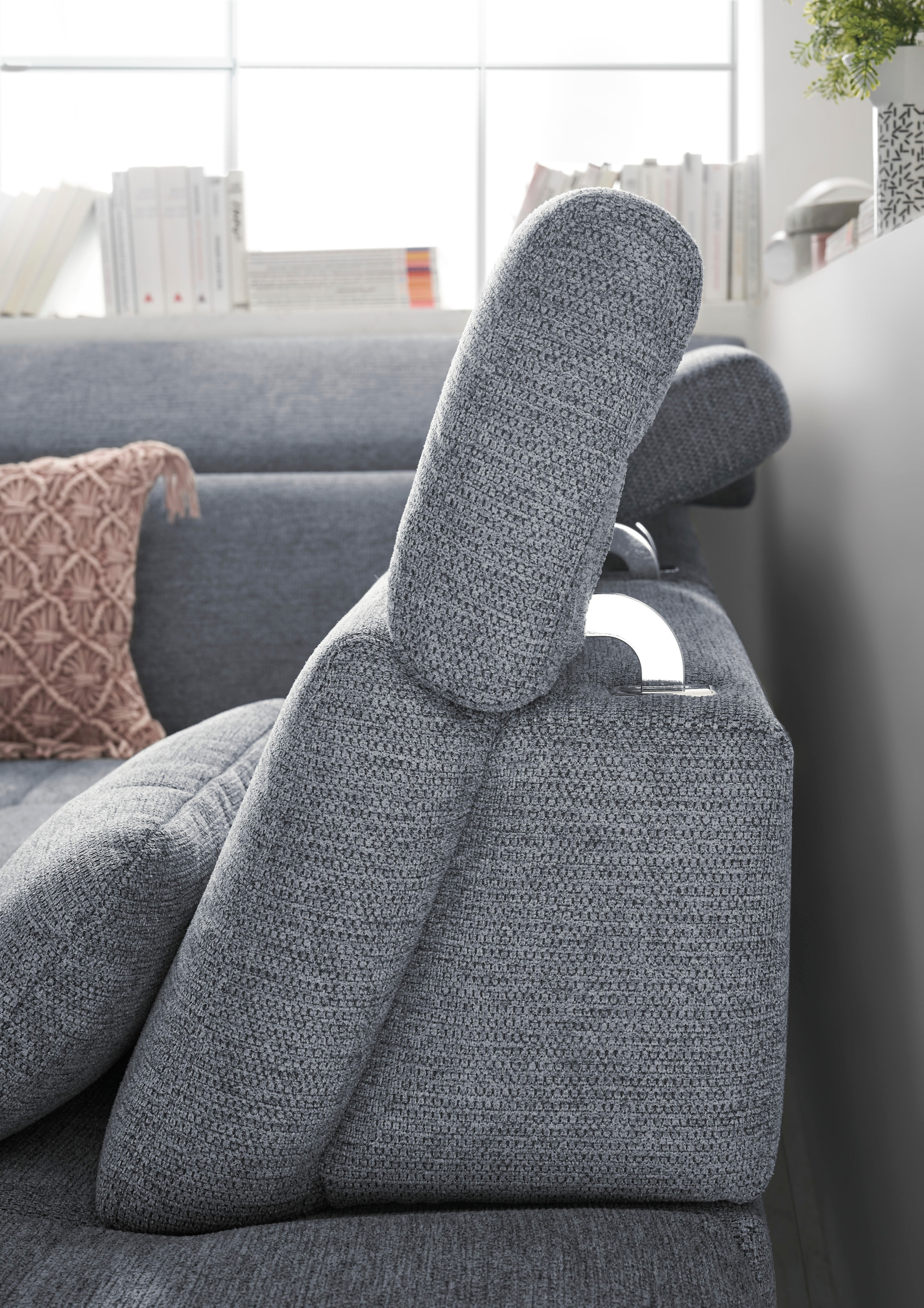 set one by Musterring Ecksofa »SO 3400 Sitzhöhe 47cm oder 49cm, Sitztiefe verstellbar, B/T 317/220 cm«, Kaltschaumpolsterung, Flachgewebe, whlw. mit weiteren Funktionen