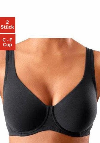 petite fleur by Lascana Minimizer-BH Packung, mit Bügel aus Baumwolle – auch ideal für große Größen
