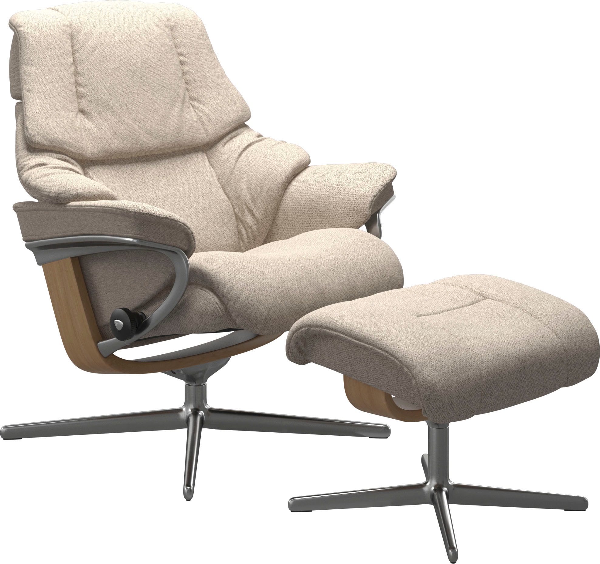 Stressless® Relaxsessel »Reno«, mit Cross Base, Größe S, M & L, Holzakzent Eiche
