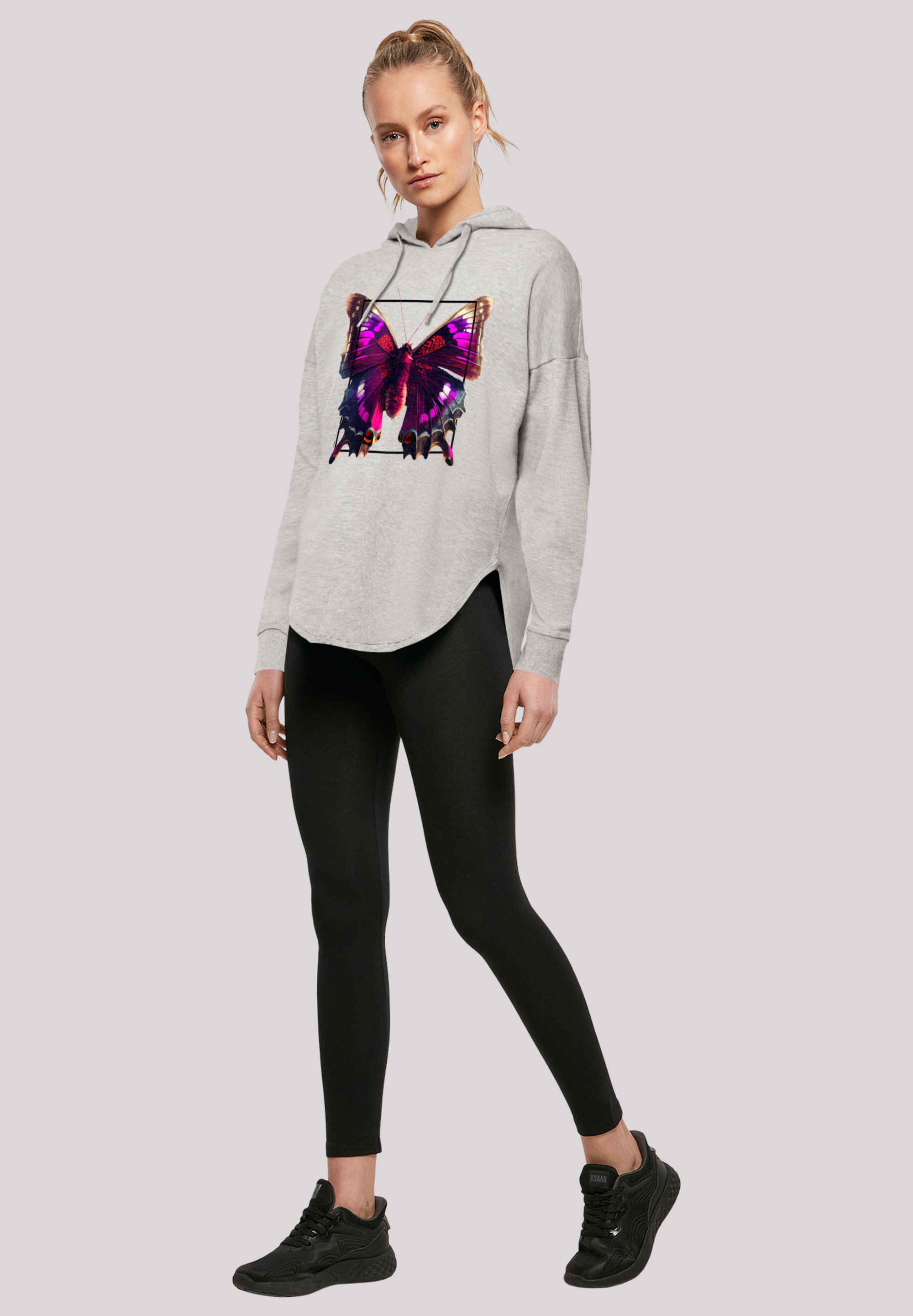 F4NT4STIC Kapuzenpullover »Pink Schmetterling OVERSIZE TEE«, Print