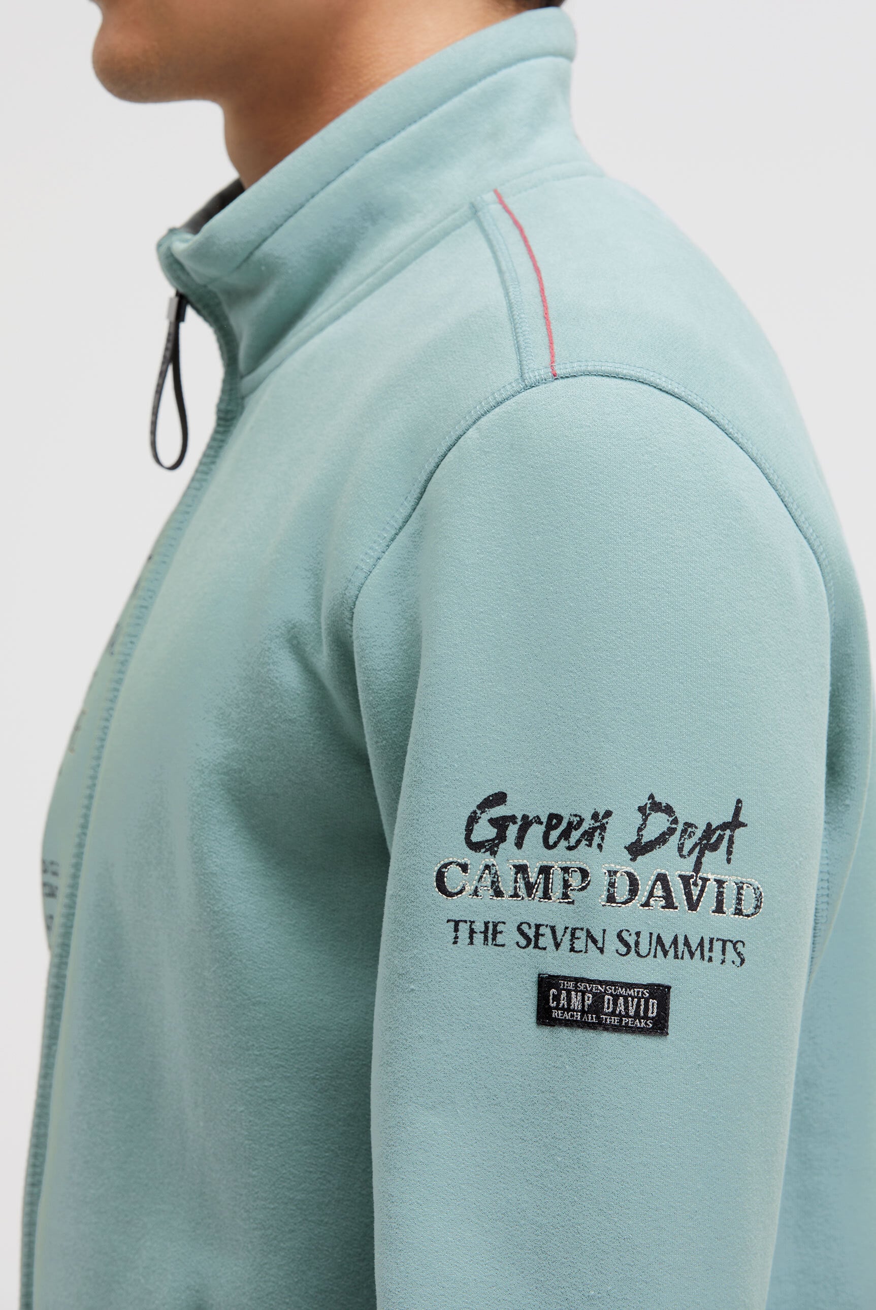 CAMP DAVID Sweatjacke mit Stehkragen