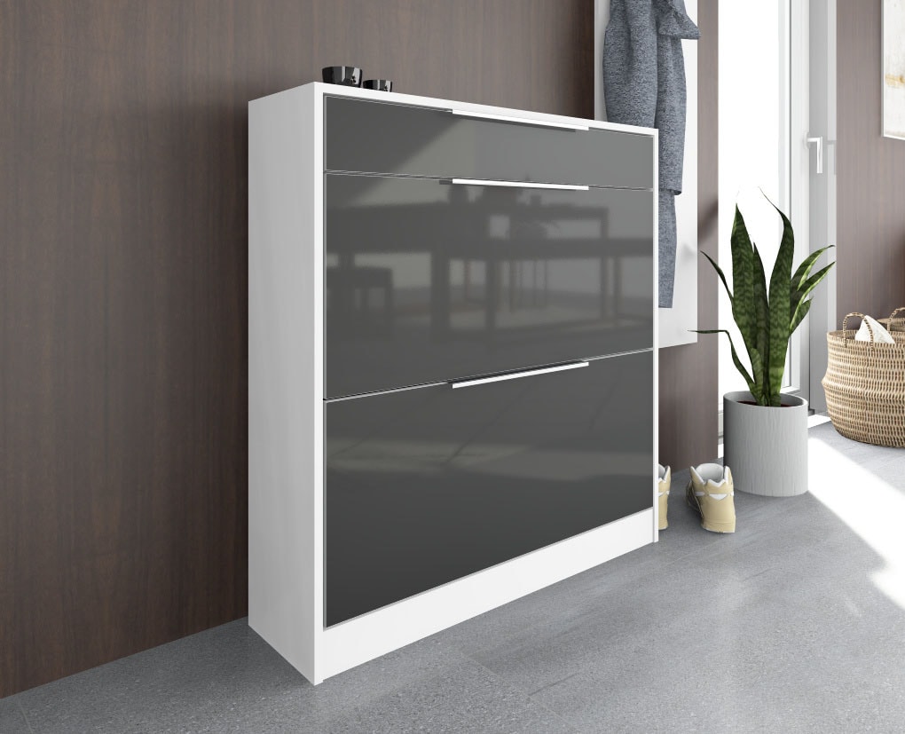 borchardt Möbel Schuhschrank "Oliva" Stehende Montage, Wandmontage & Glasböden unter Mehr aus der Serie