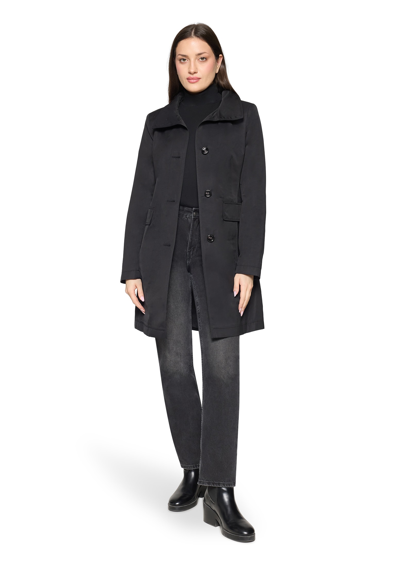 Gil Bret Women Tailored Summer Jacket Black Size 48 3