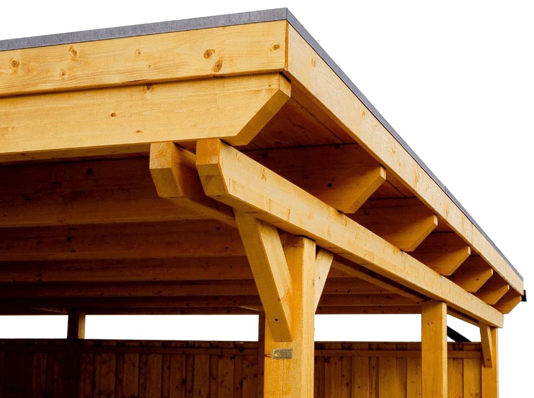 Skanholz Doppelcarport »Emsland«, Leimholz-Nordisches Fichtenholz, 550 cm, weiß
