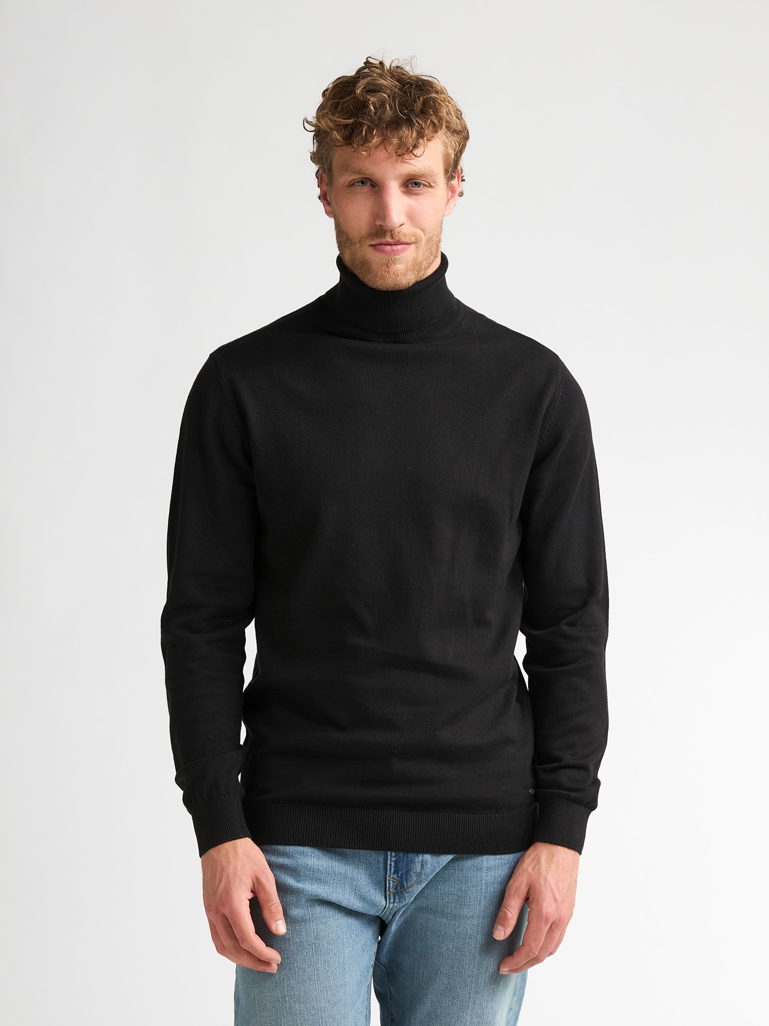 Petrol Industries Rollkragenpullover "Men Knitwear Collar Basi" Pflegeleichter Materialmix mit Baumwollanteil