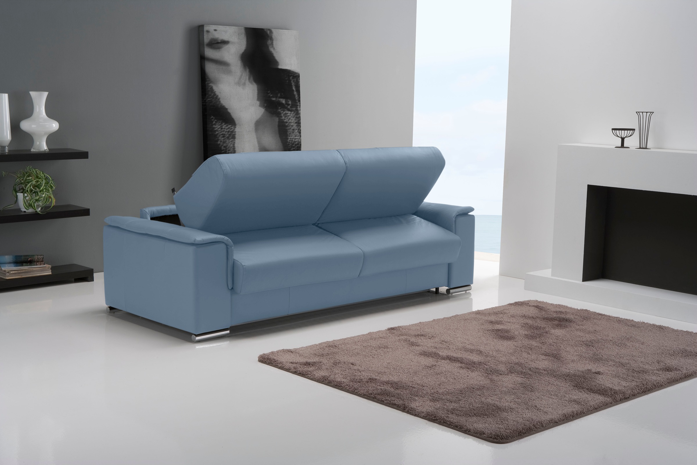 Egoitaliano Schlafsofa »Cecilia, modern & elegant, erstklassiger Sitzkomfort, Dauerschläfer«, inkl. Matratze und hochwertigem Metallbettrahmen, toller Schlafkomfort
